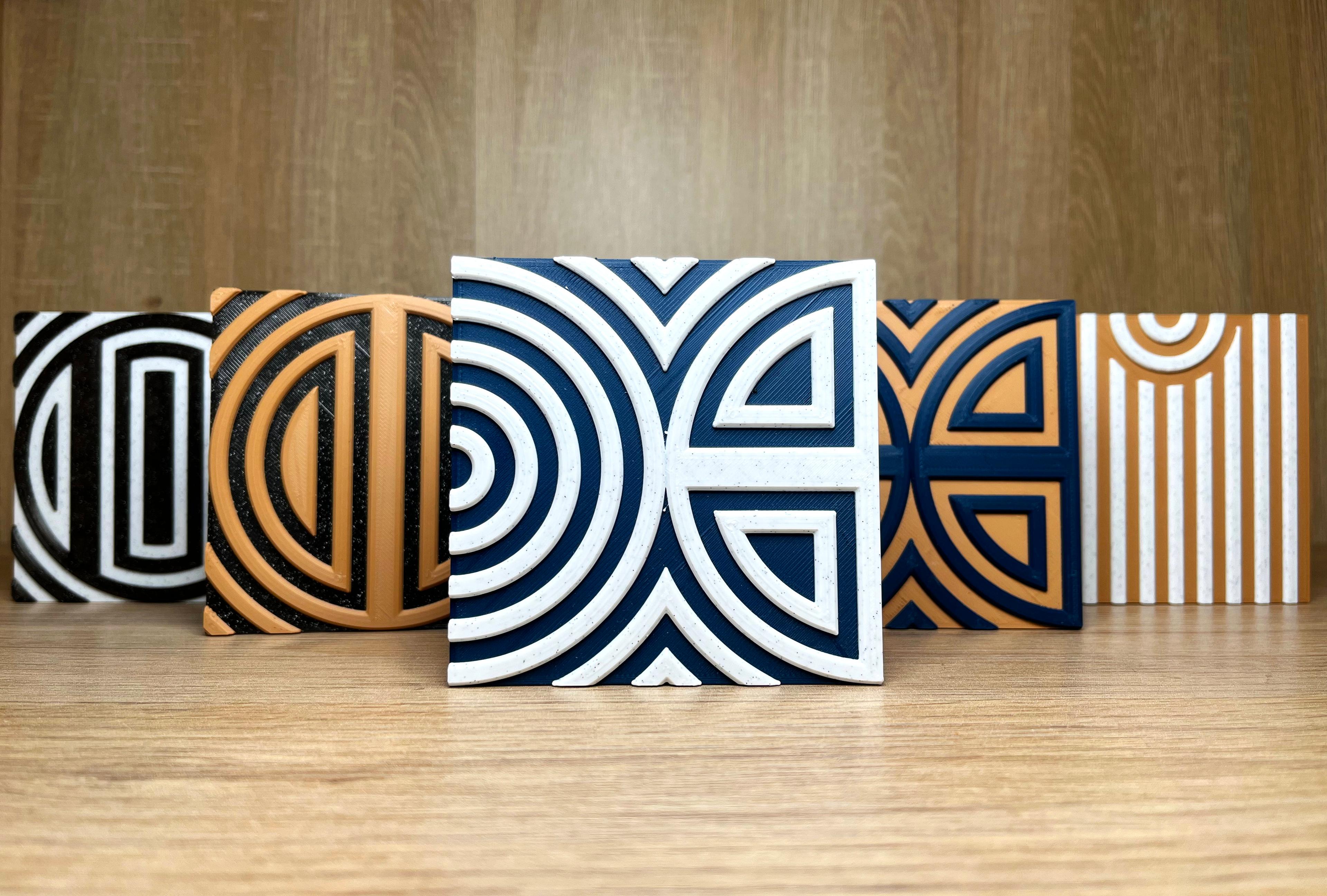 Bauhaus Coaster Set 3d model