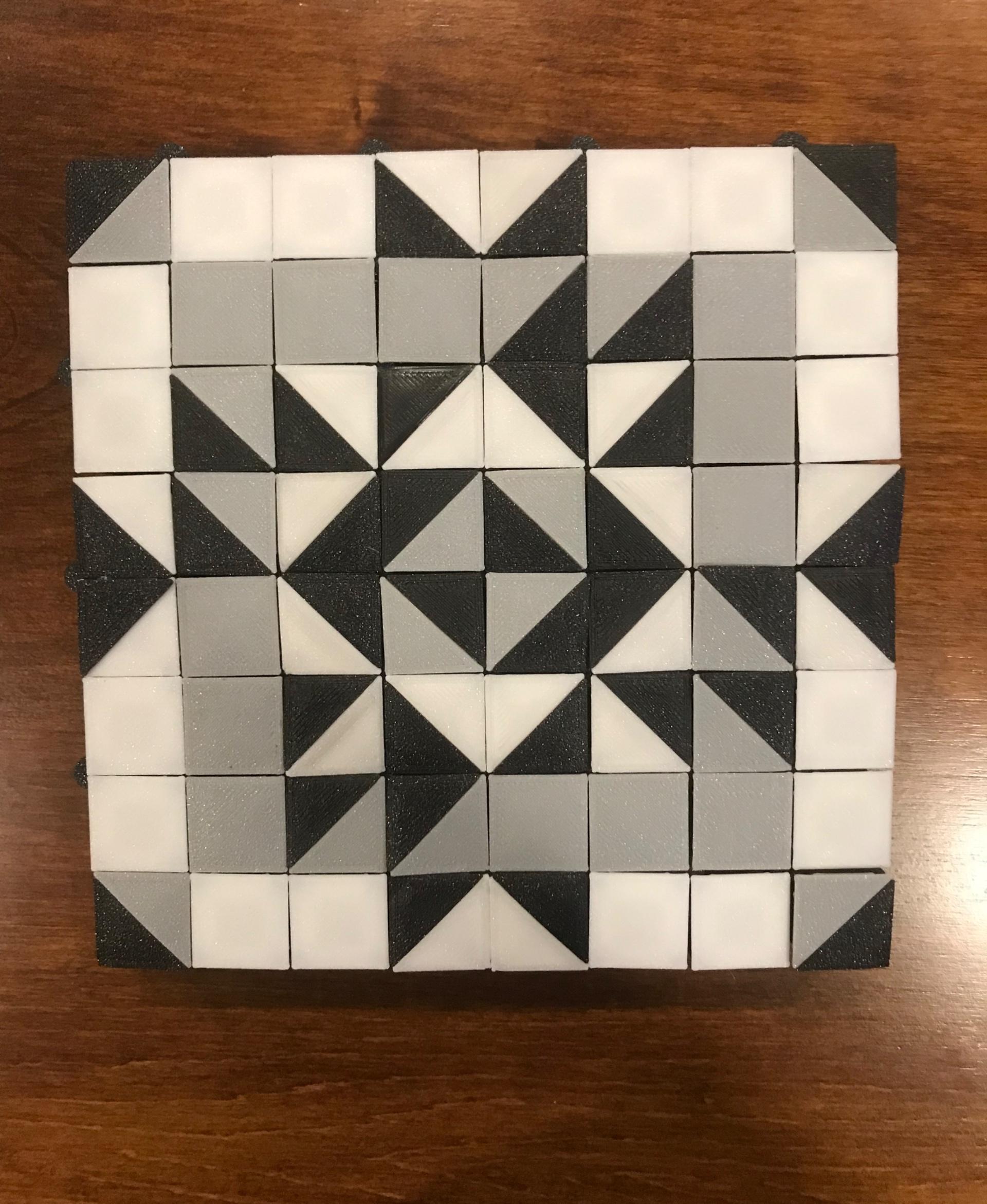 Auxetic Tile // 18mm Diagonal Split 3d model