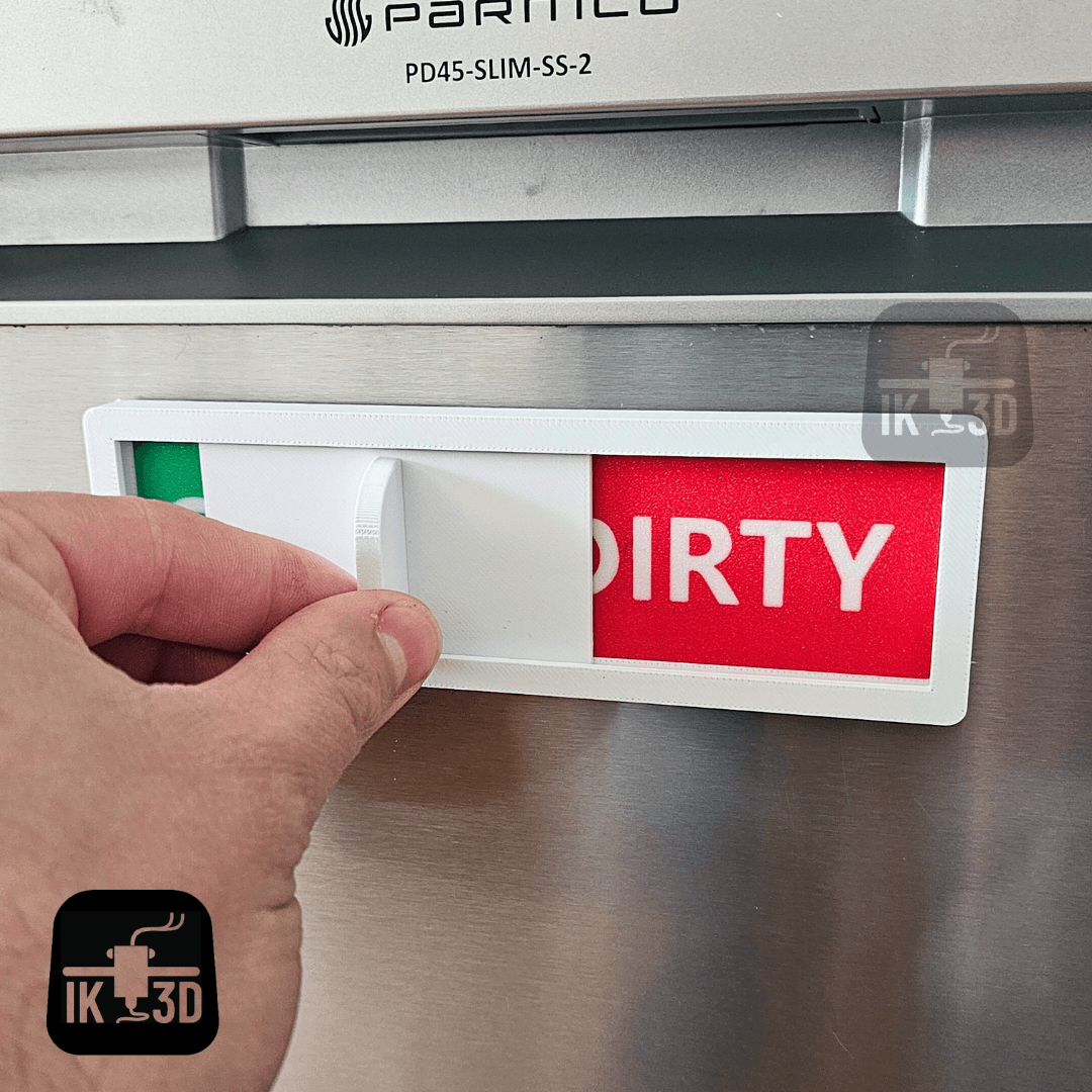 Diswasher Sign Clean - Dirty / Easy Print 3d model