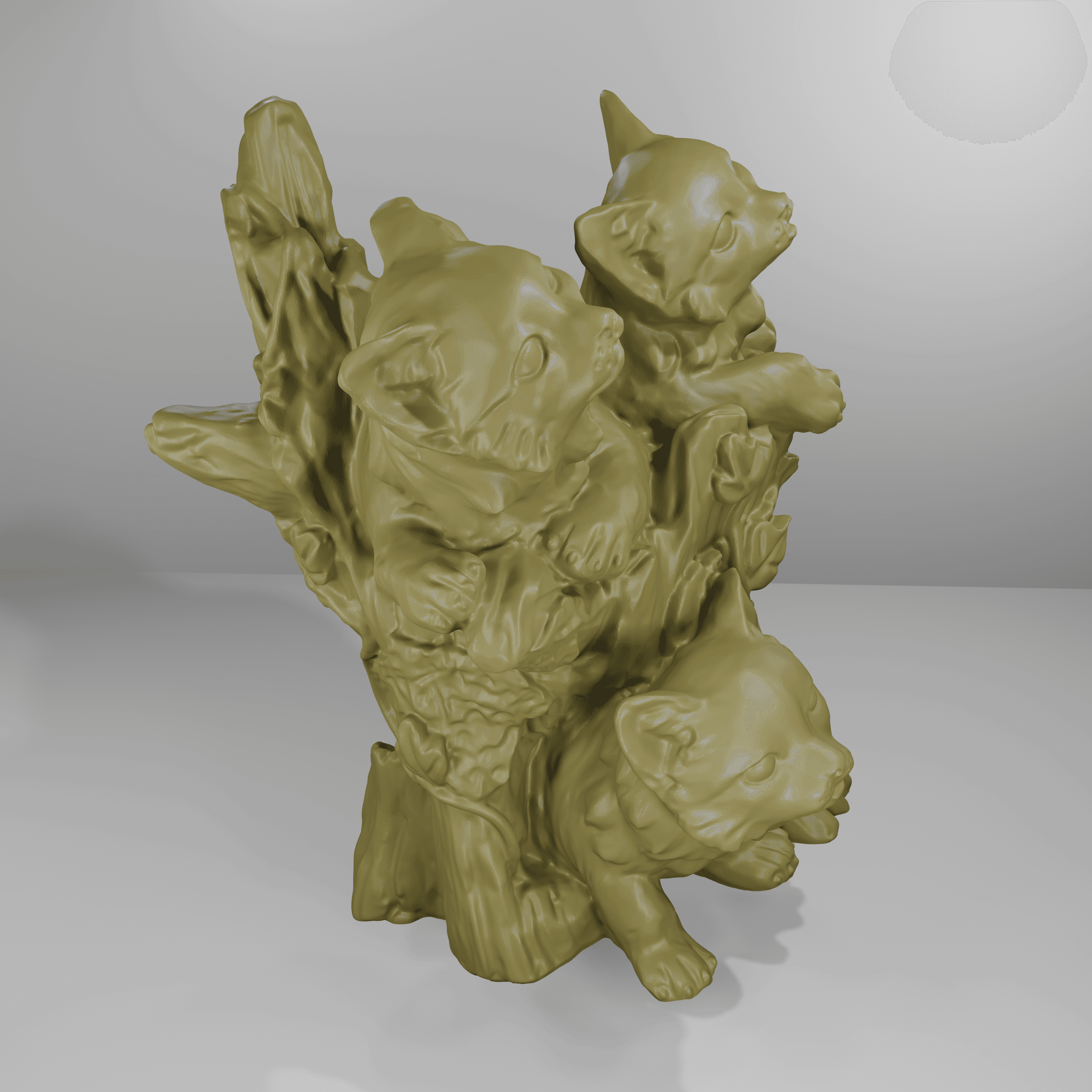 tree cat 3d model