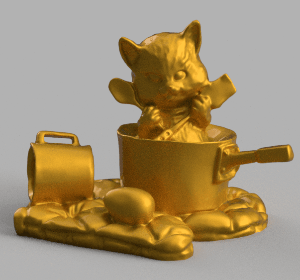 Cooking Cat 3d model