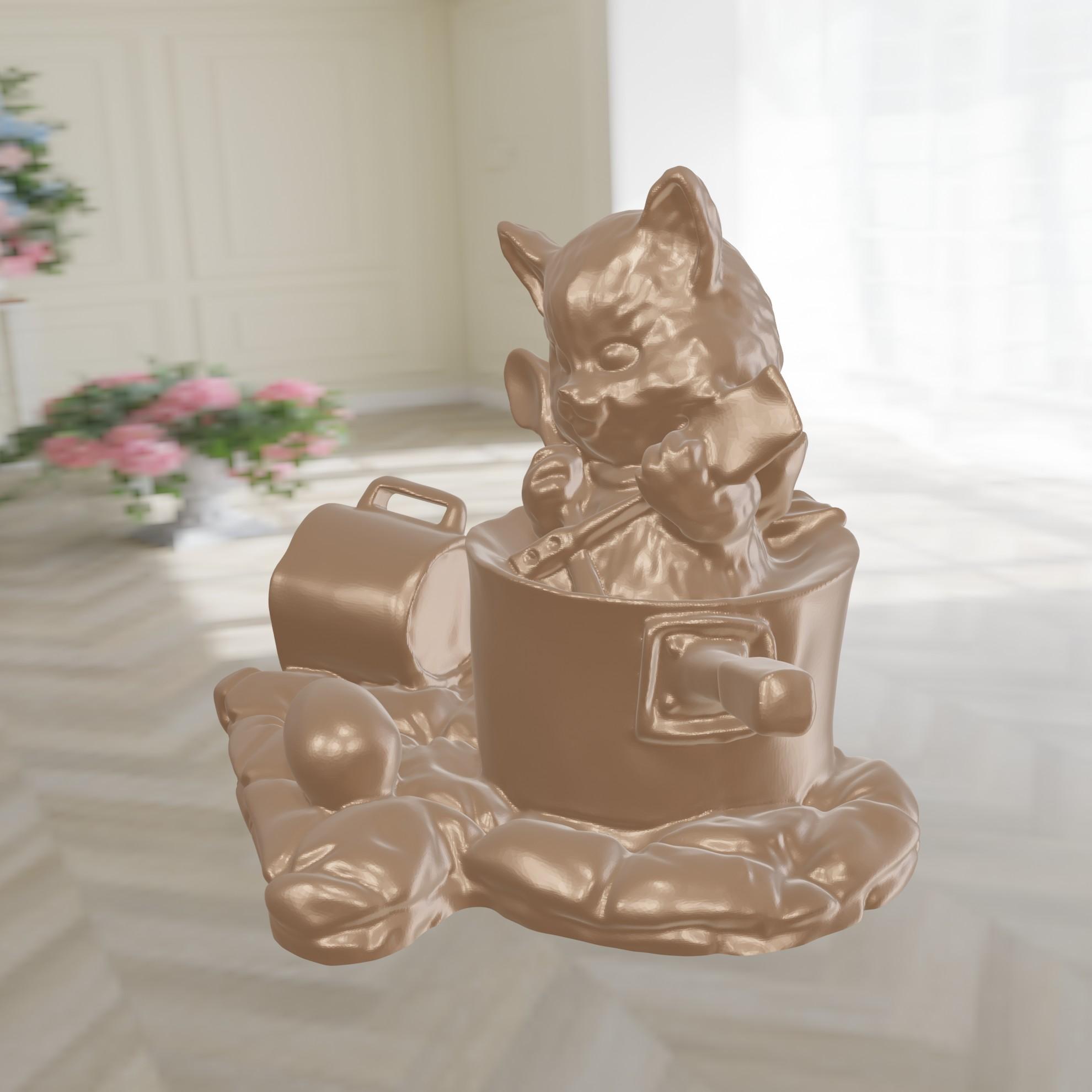 Cooking Cat 3d model