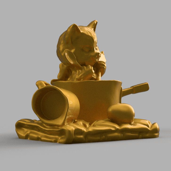 Cooking Cat 3d model