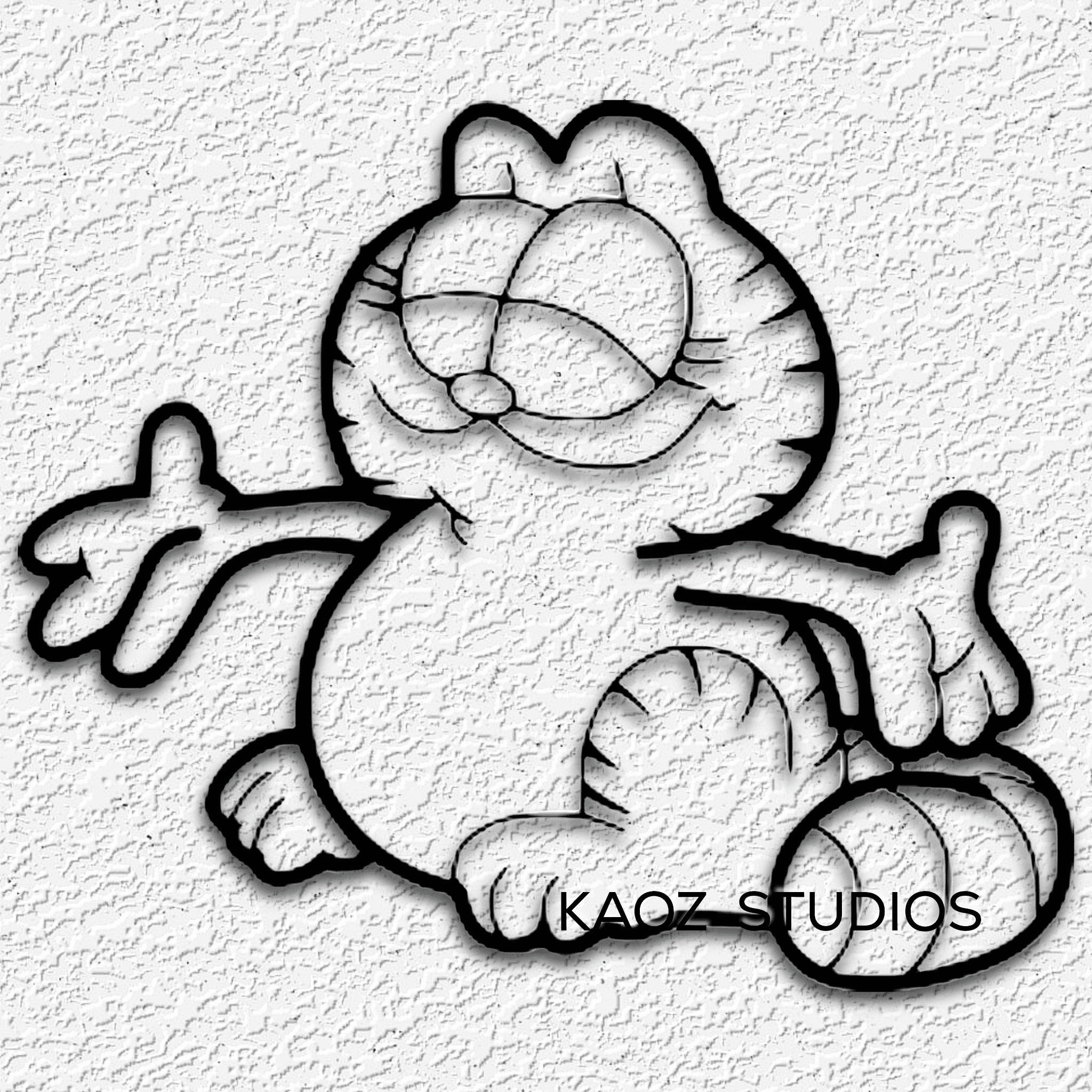 garfield and friends wall art cartoon cat wall decor 3d model