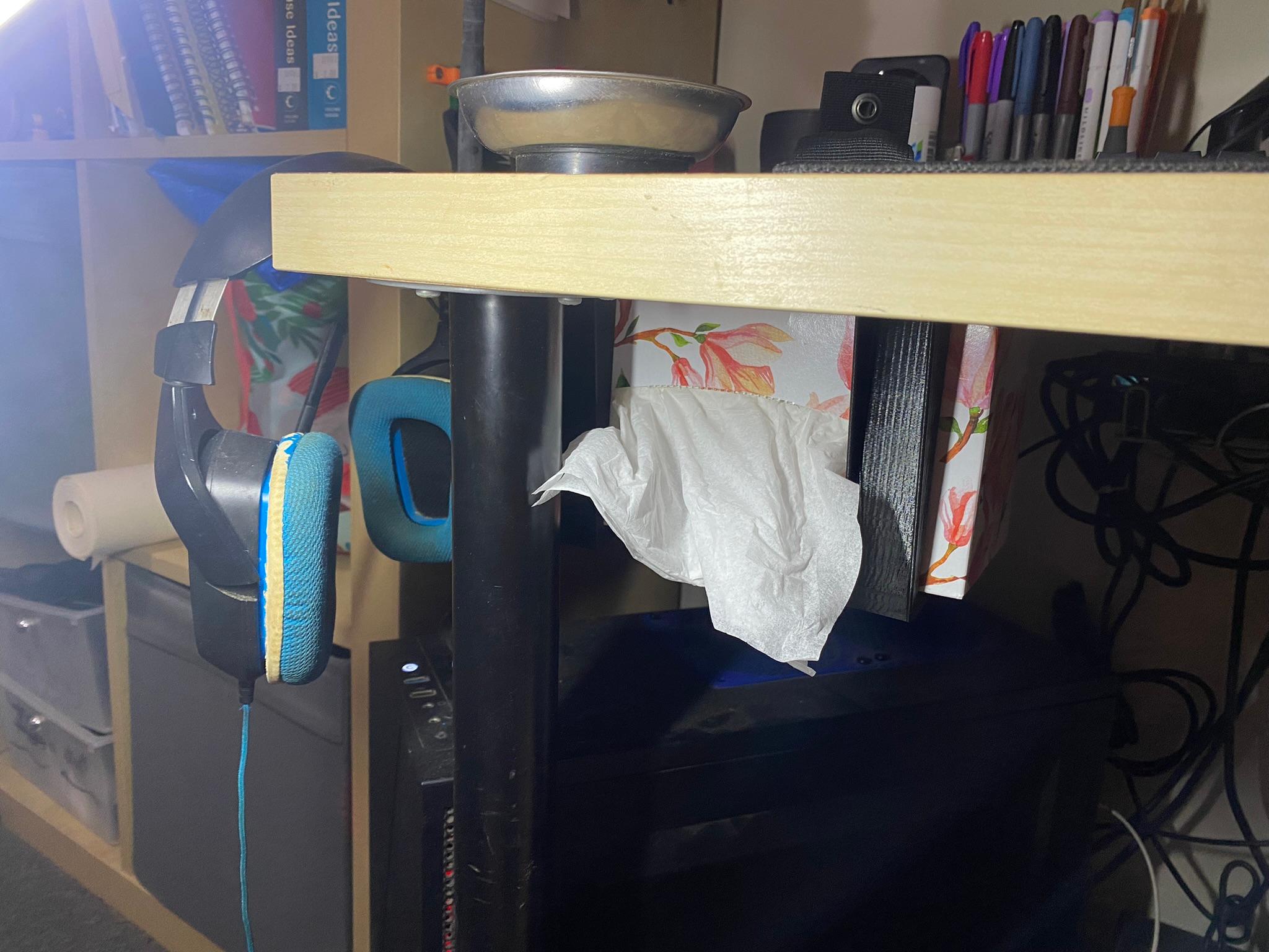 Under Desk Tissue Box Holder 3d model