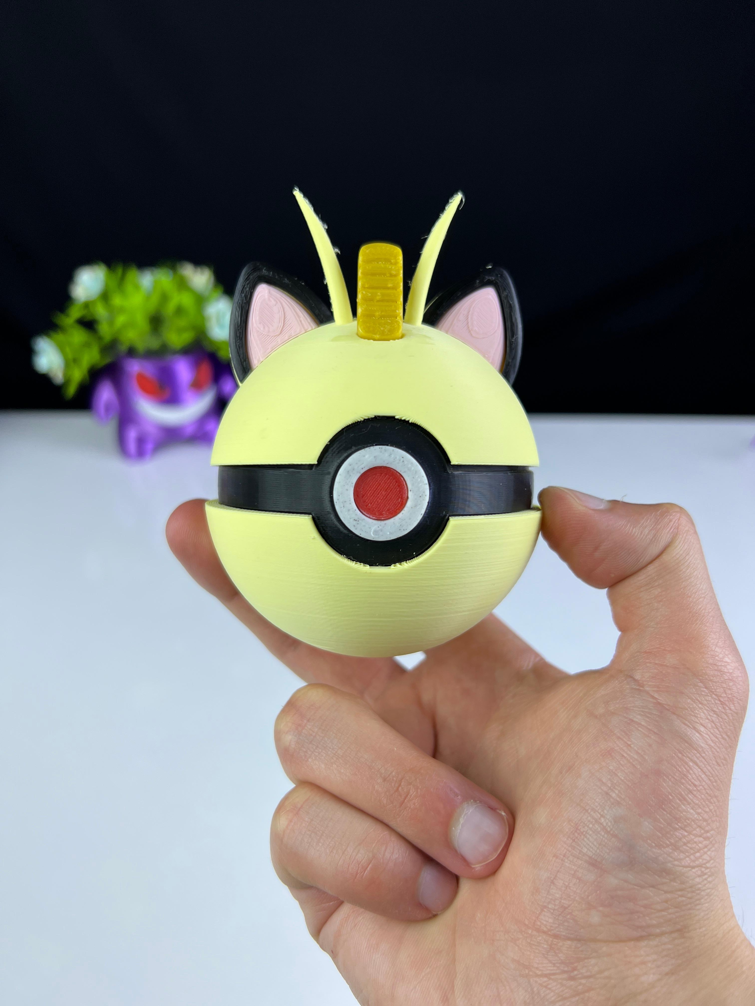 Meowth Pokeball 3d model