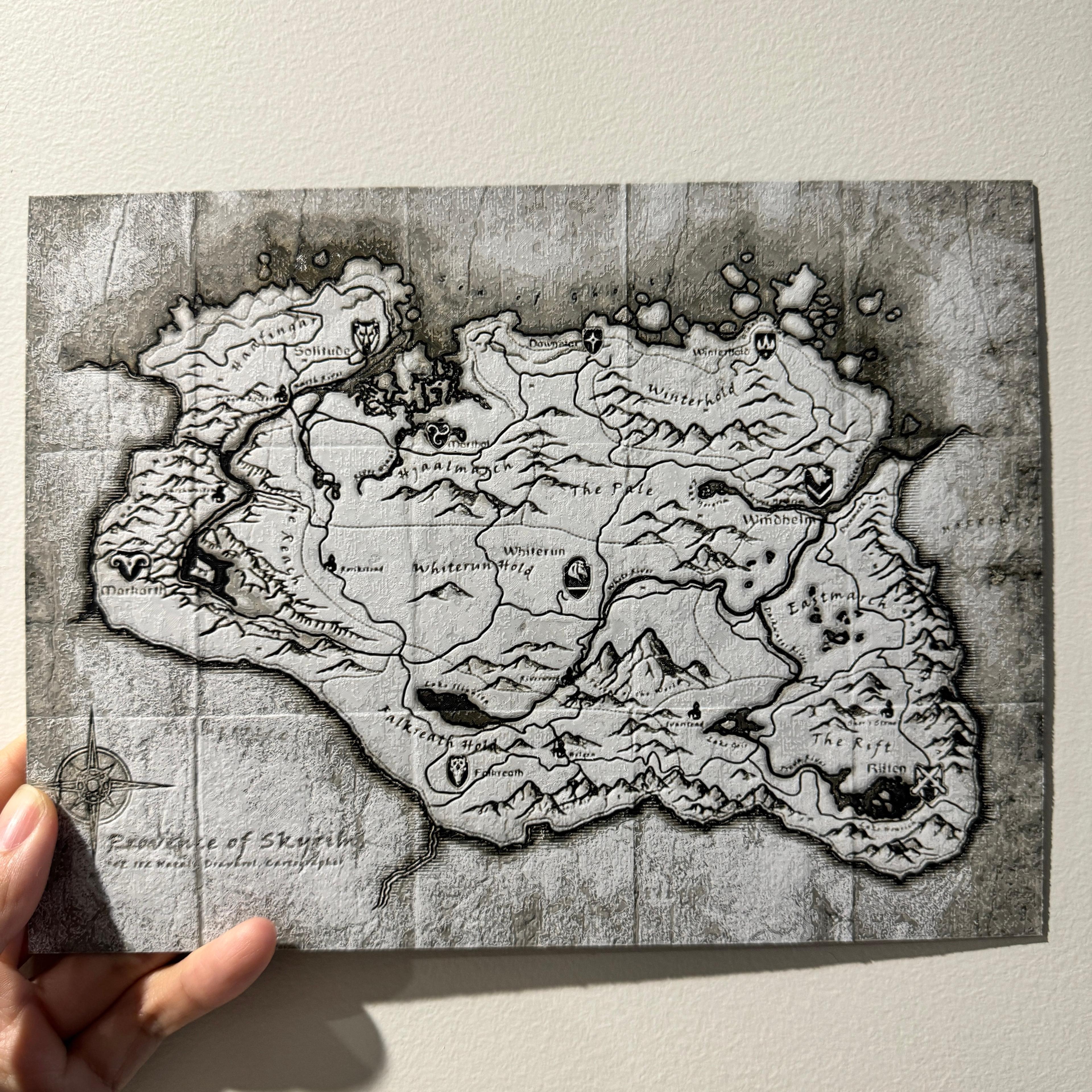 Skyrim Map - HueForge Print (0.2mm Nozzle) 3d model