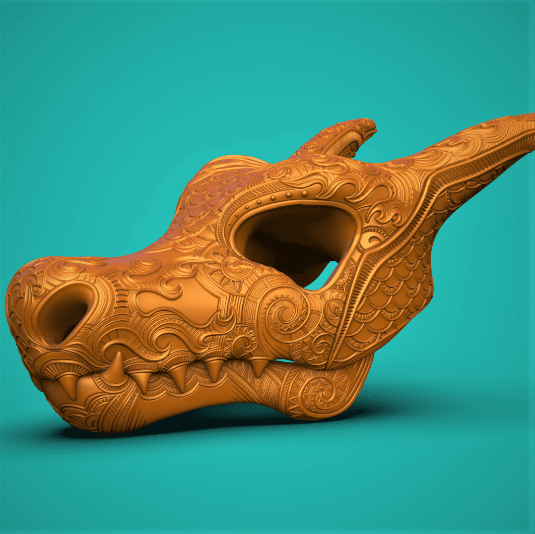 Ornate Charizard Skull (Pokémon) 3d model