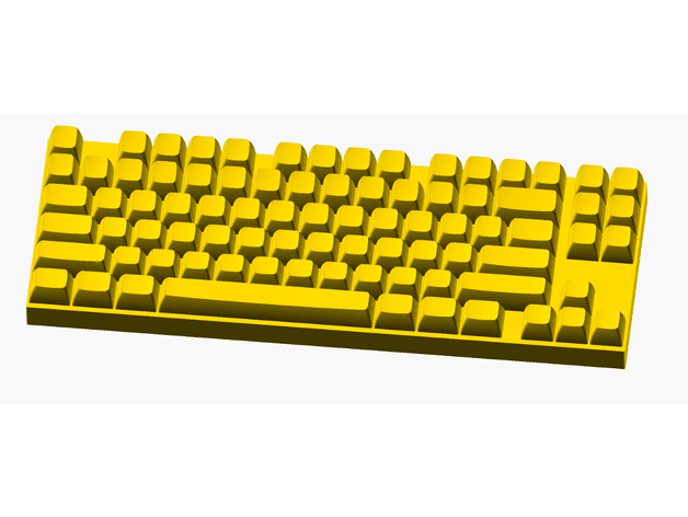 keebcu - andimoto smallTKL - mechanical keyboard 3d model