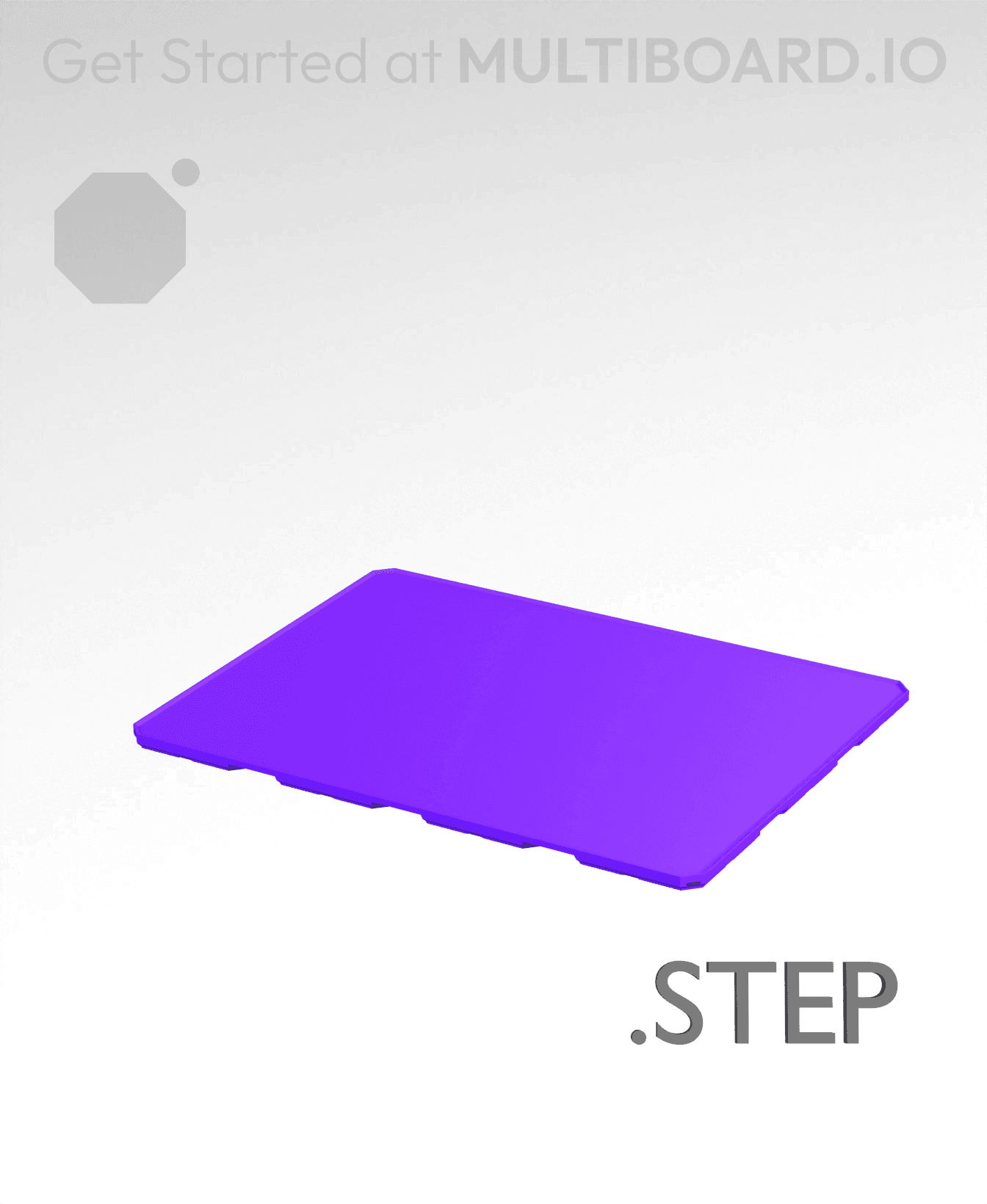 4x3x0·25 - Multibin Insert - STEP Remixing File 3d model