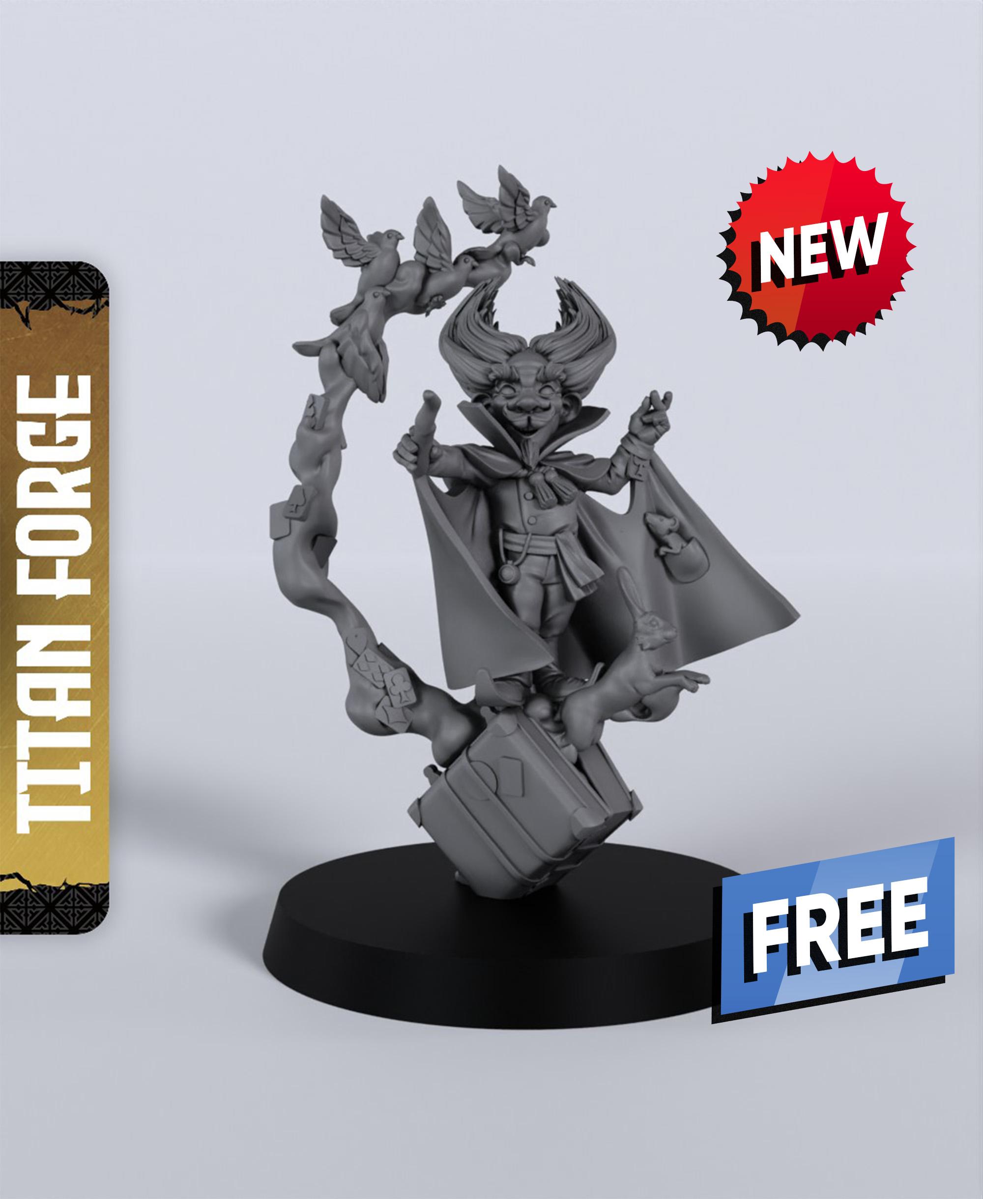 Gnome Illusionist - With Free Dragon Warhammer - 5e DnD Inspired for RPG and Wargamers 3d model