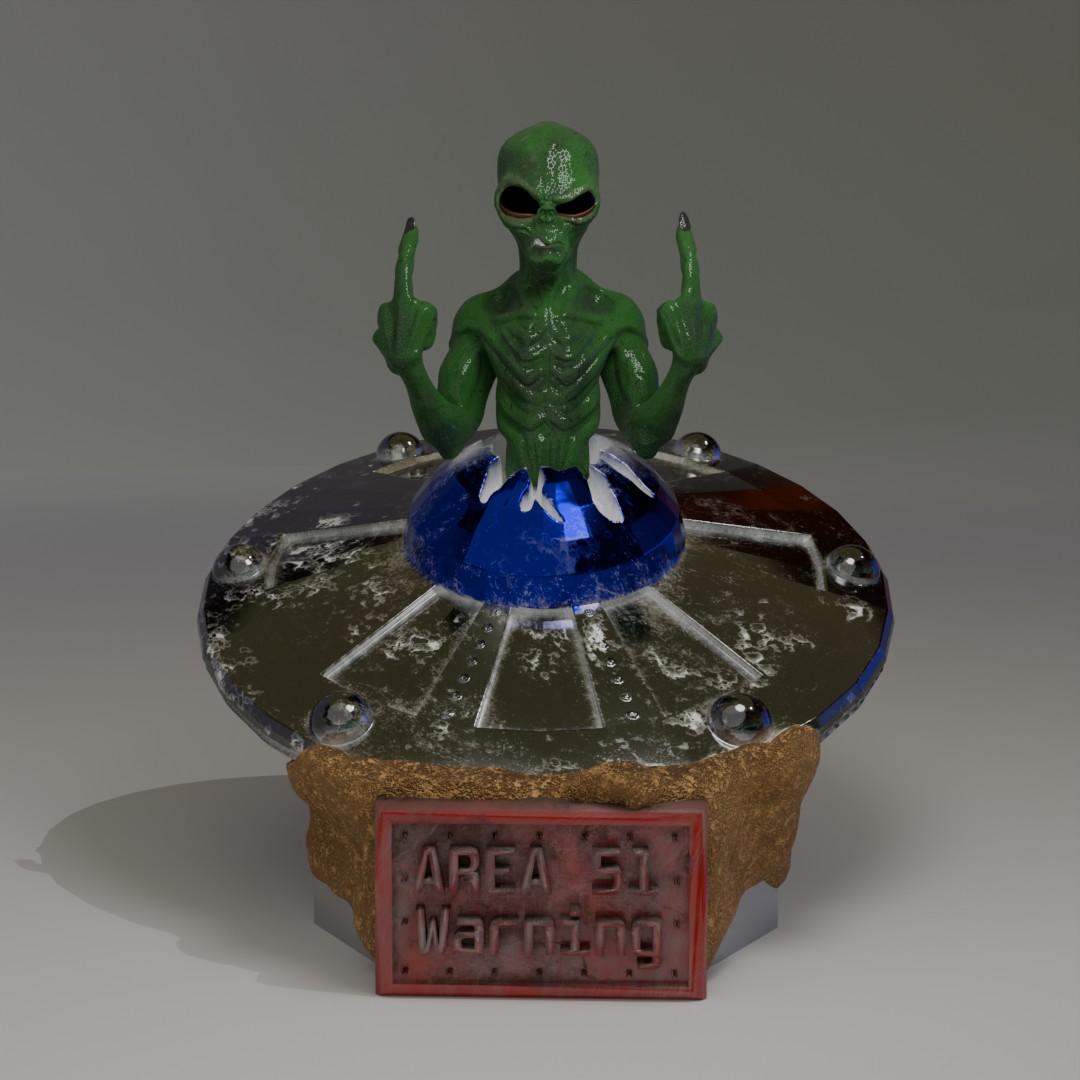 Alien bust  3d model