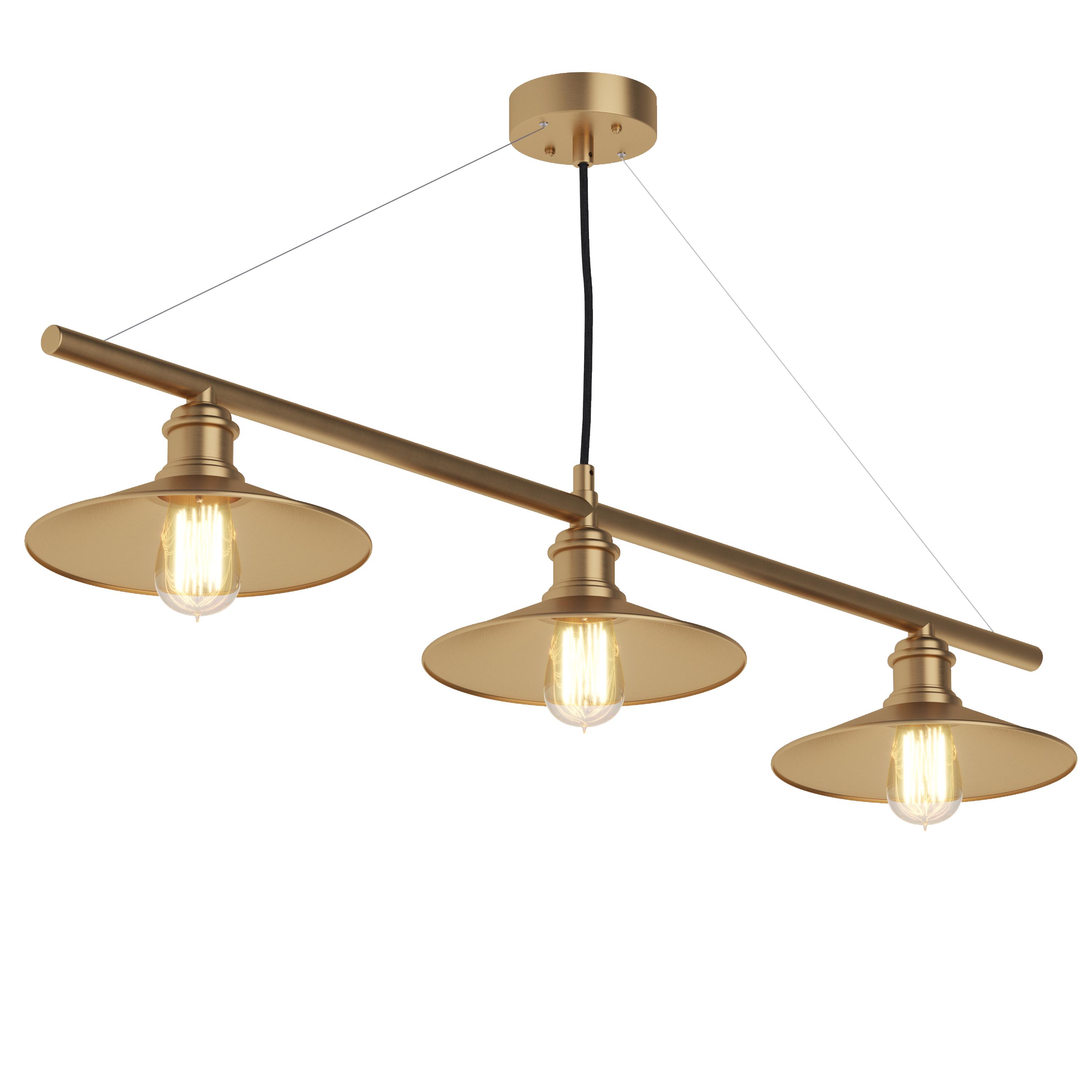 Classic 3 brass lamp, SKU. 26464 by Pikartlights 3d model