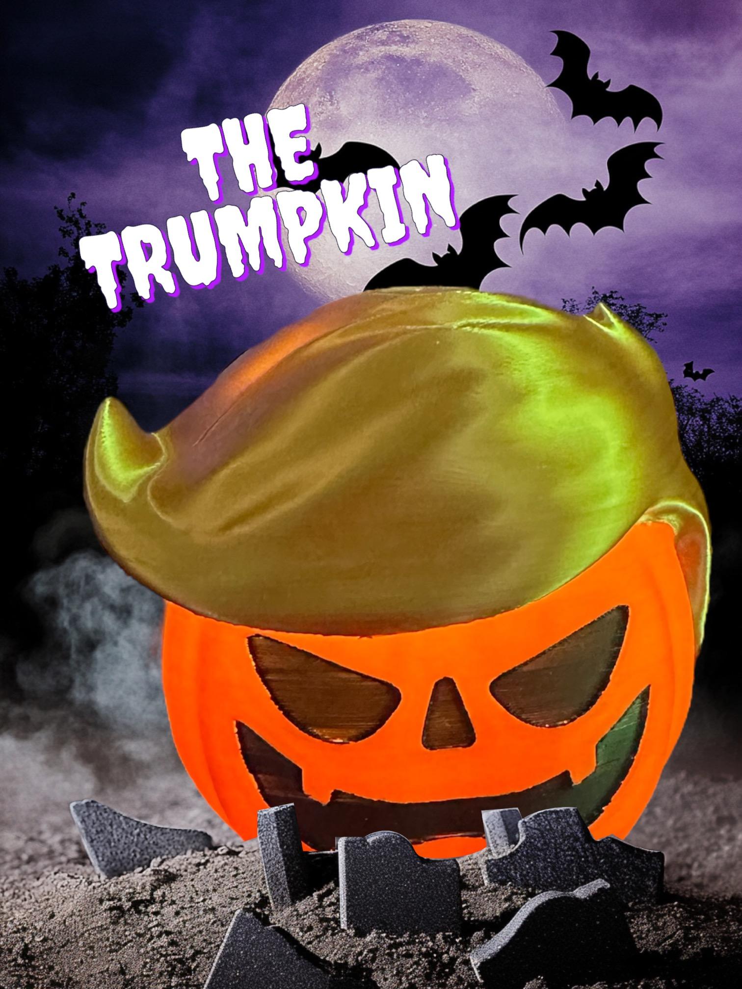 Trumpkin Jack-O-Lantern - Halloween Trump-Pumpkin 3d model