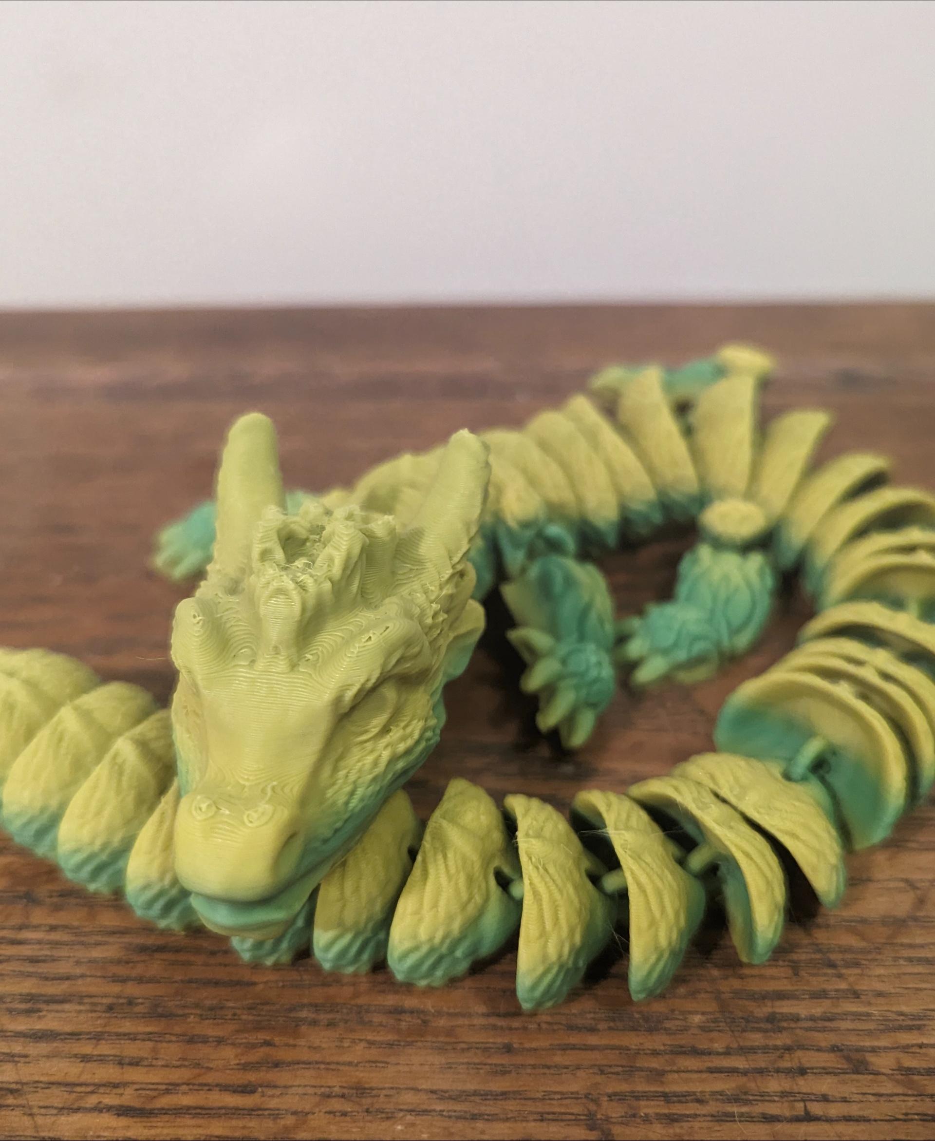 Chip, Wood Dragon - Articulated Dragon Snap-Flex Fidget (Medium Tightness Joints) - Chip printed on the KP3SPROS1 in SliceWorx3D
 BANANAAH! - 3d model