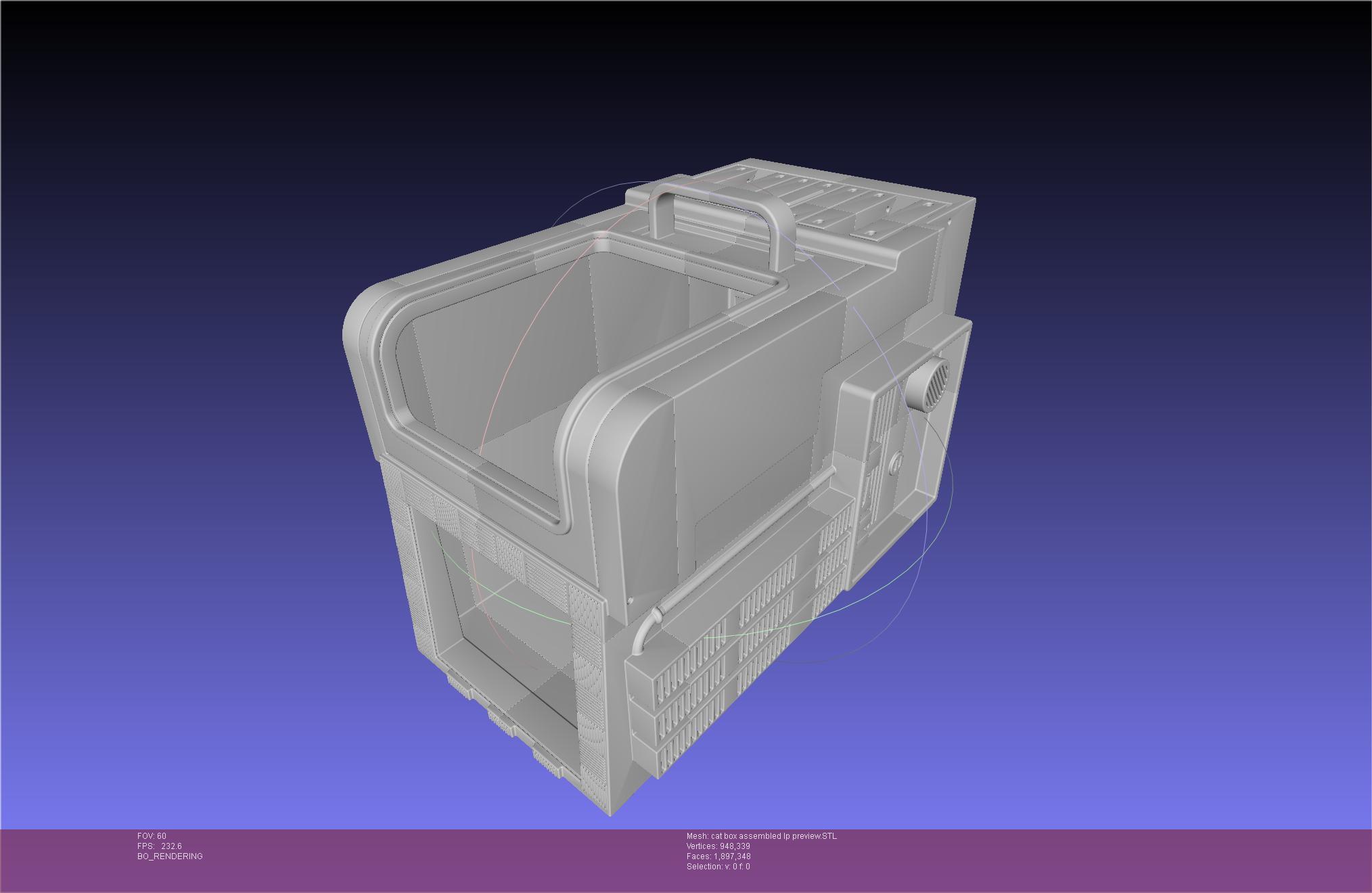 ALIEN Cat Box Printable Assembly 3d model