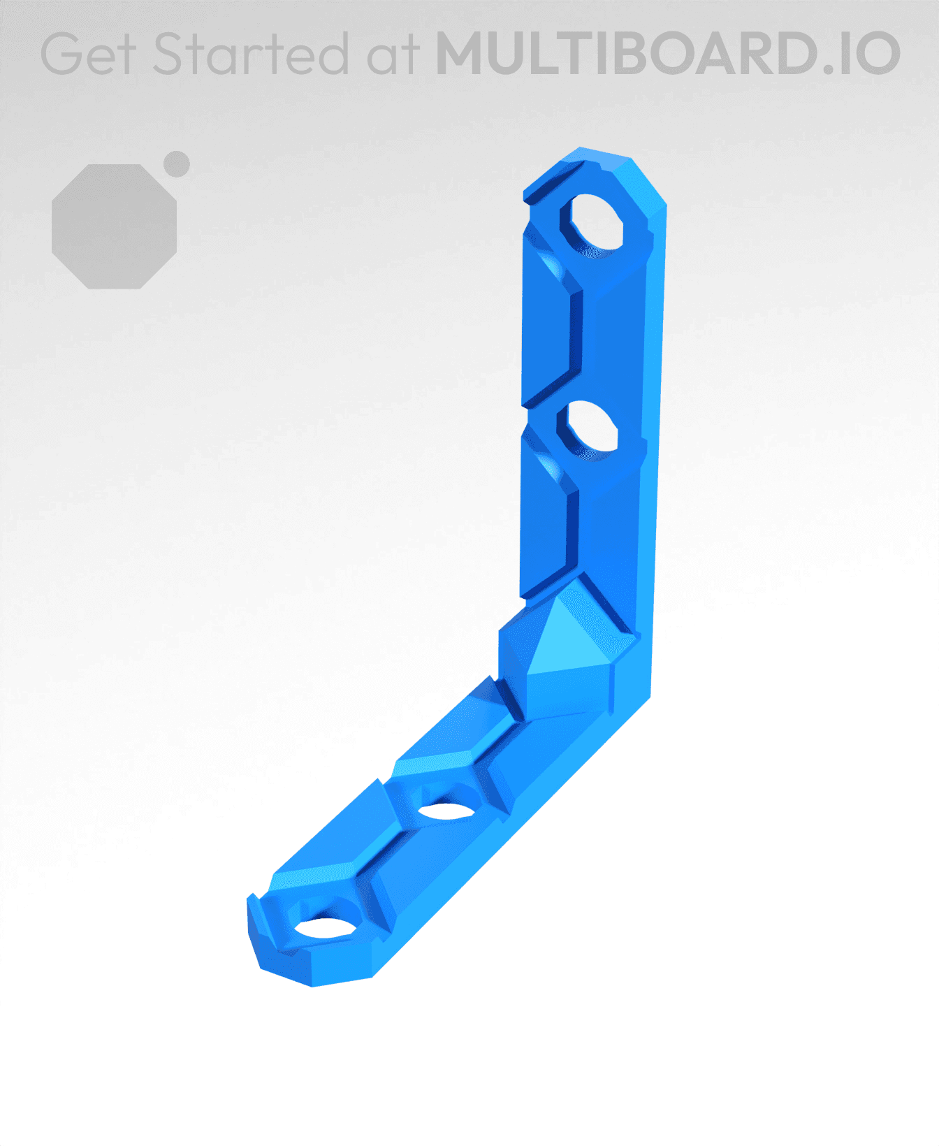 Type 1, Small Thread Holes, 2x2 Outside Bracket 3d model