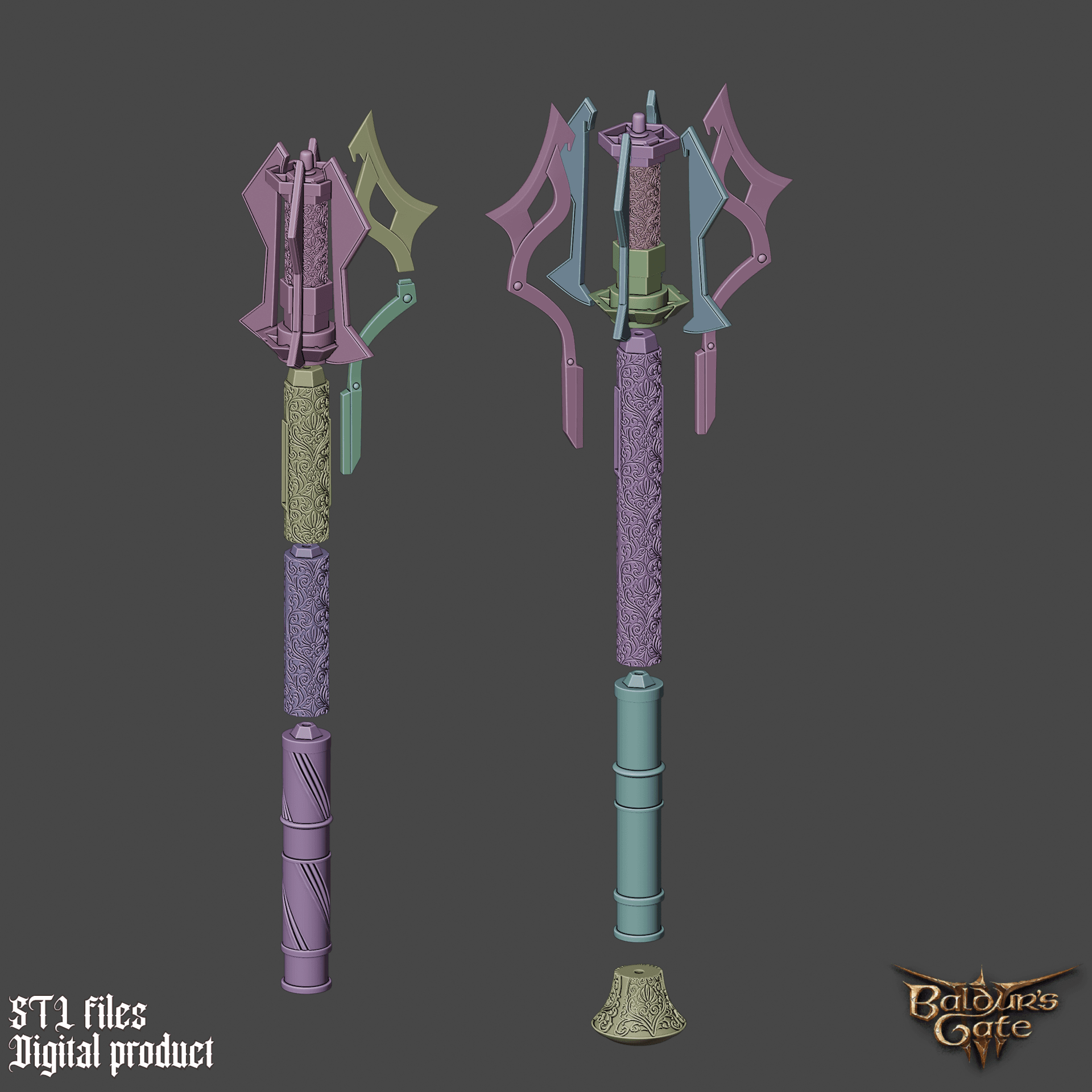 MINTHARA XYANYDE MACE BALDURS GATE 3 3d model