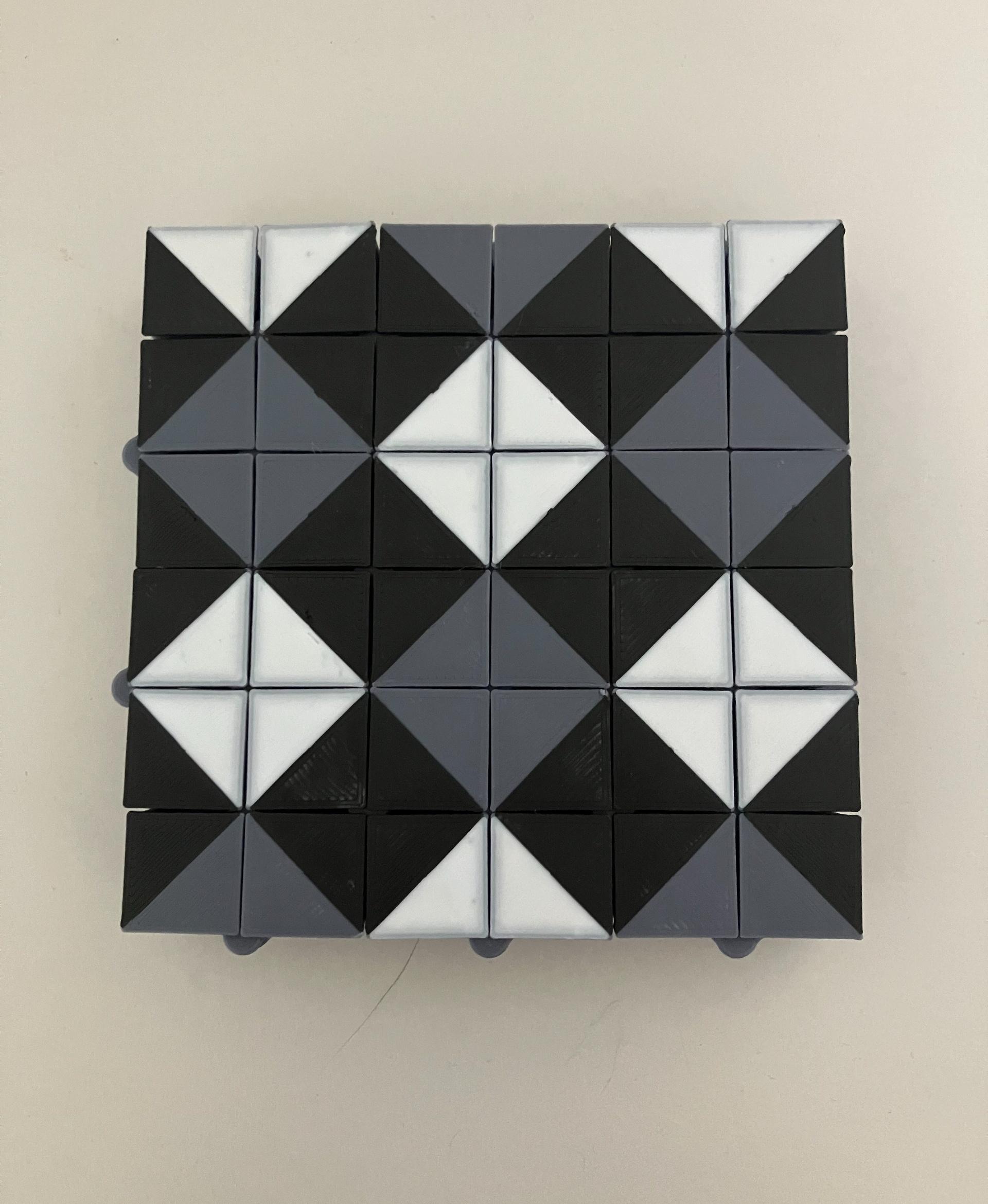 Auxetic Tile // 18mm Diagonal Split 3d model