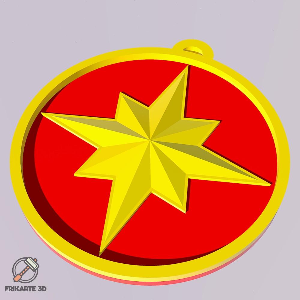 Captain Marvel Keychain 3d model