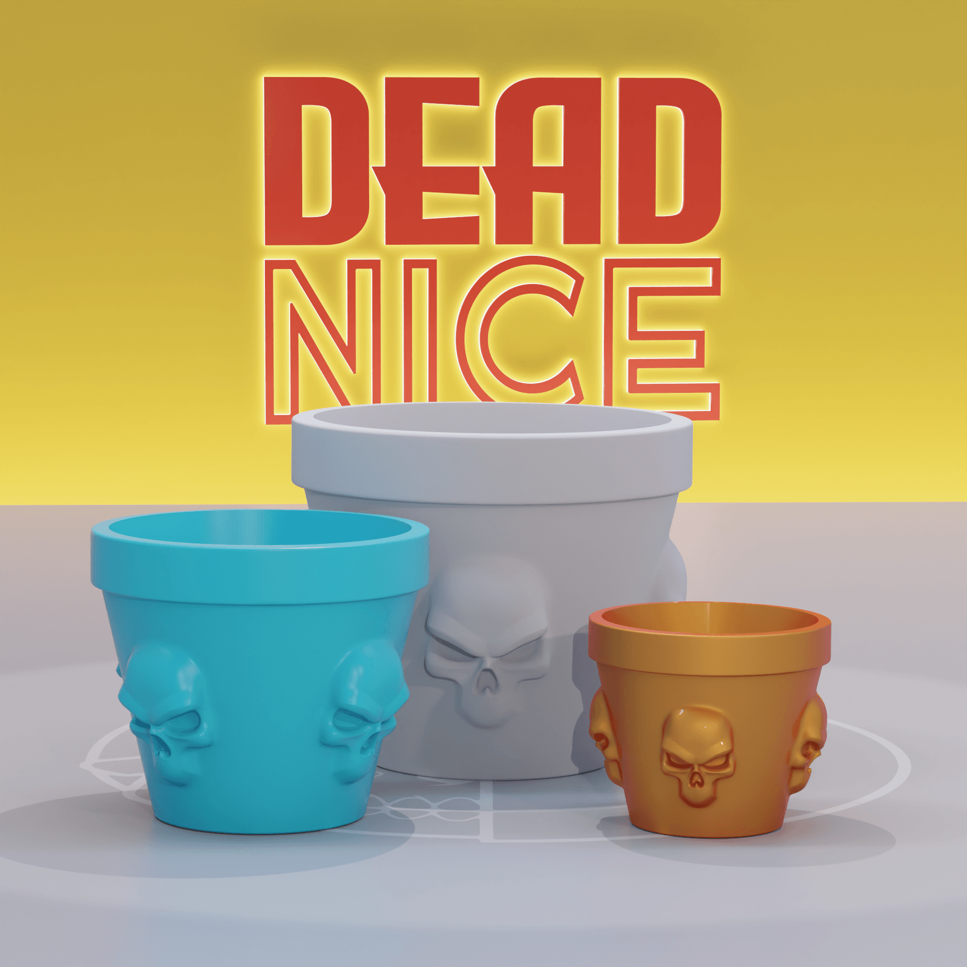 DEADNICE - Skull Planter drainage.stl 3d model