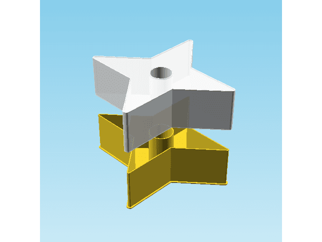 Shuriken 0040, nestable box (v2) 3d model