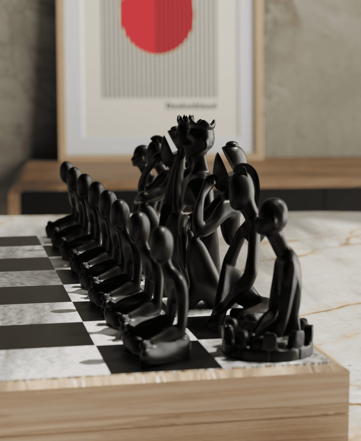 NObody's Game: A Chess Set Reimagined 3d model