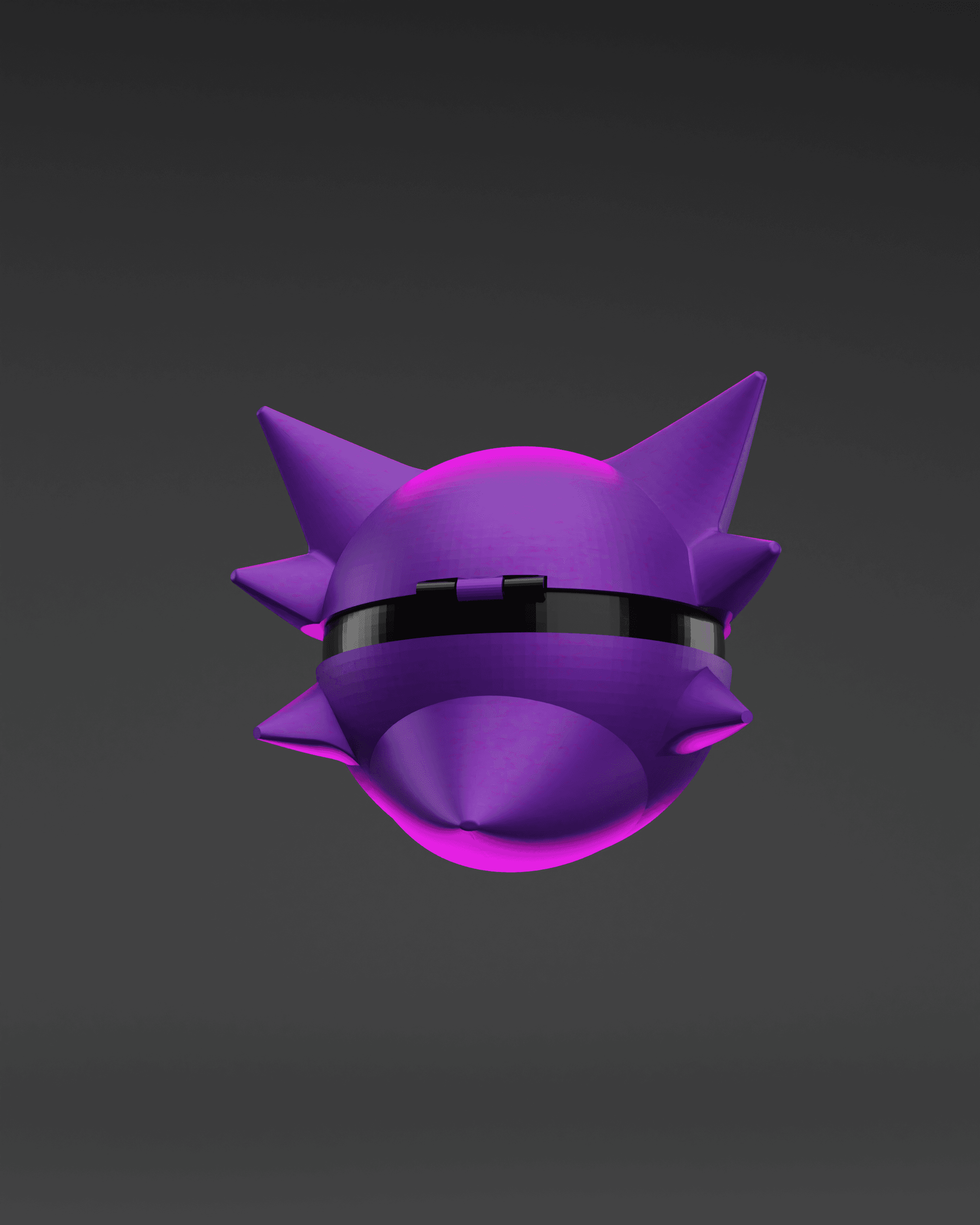 HauntBall Haunter Themed Opening Pokeball - Fan Art 3d model