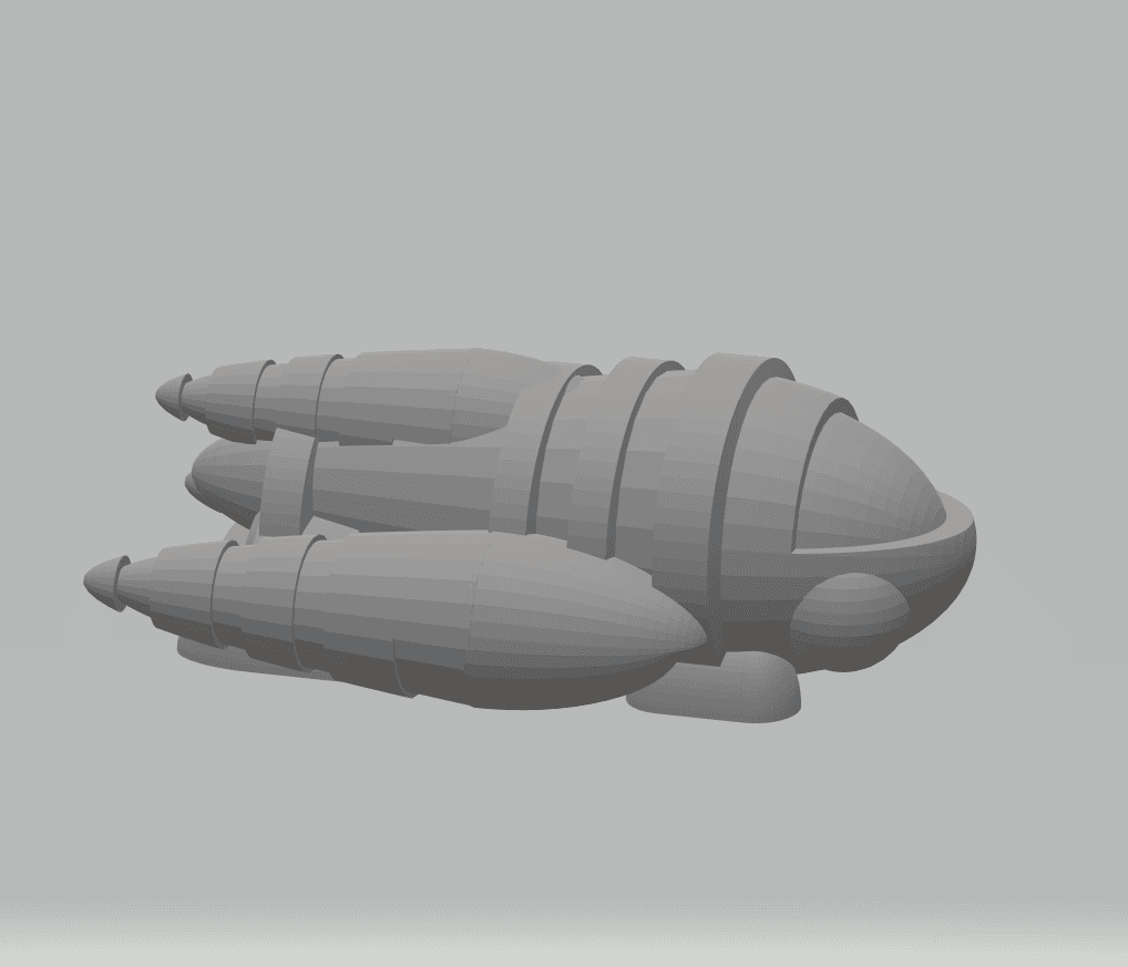 FHW submarine spaceship concept 3d model