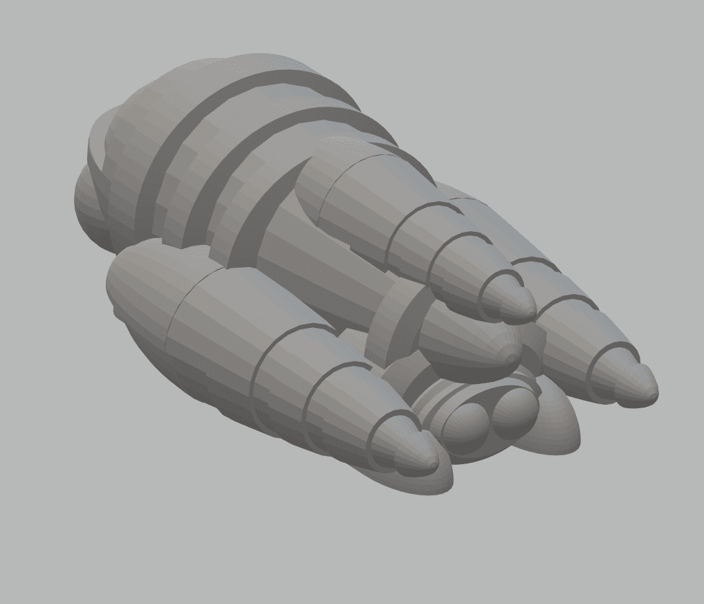 FHW submarine spaceship concept 3d model