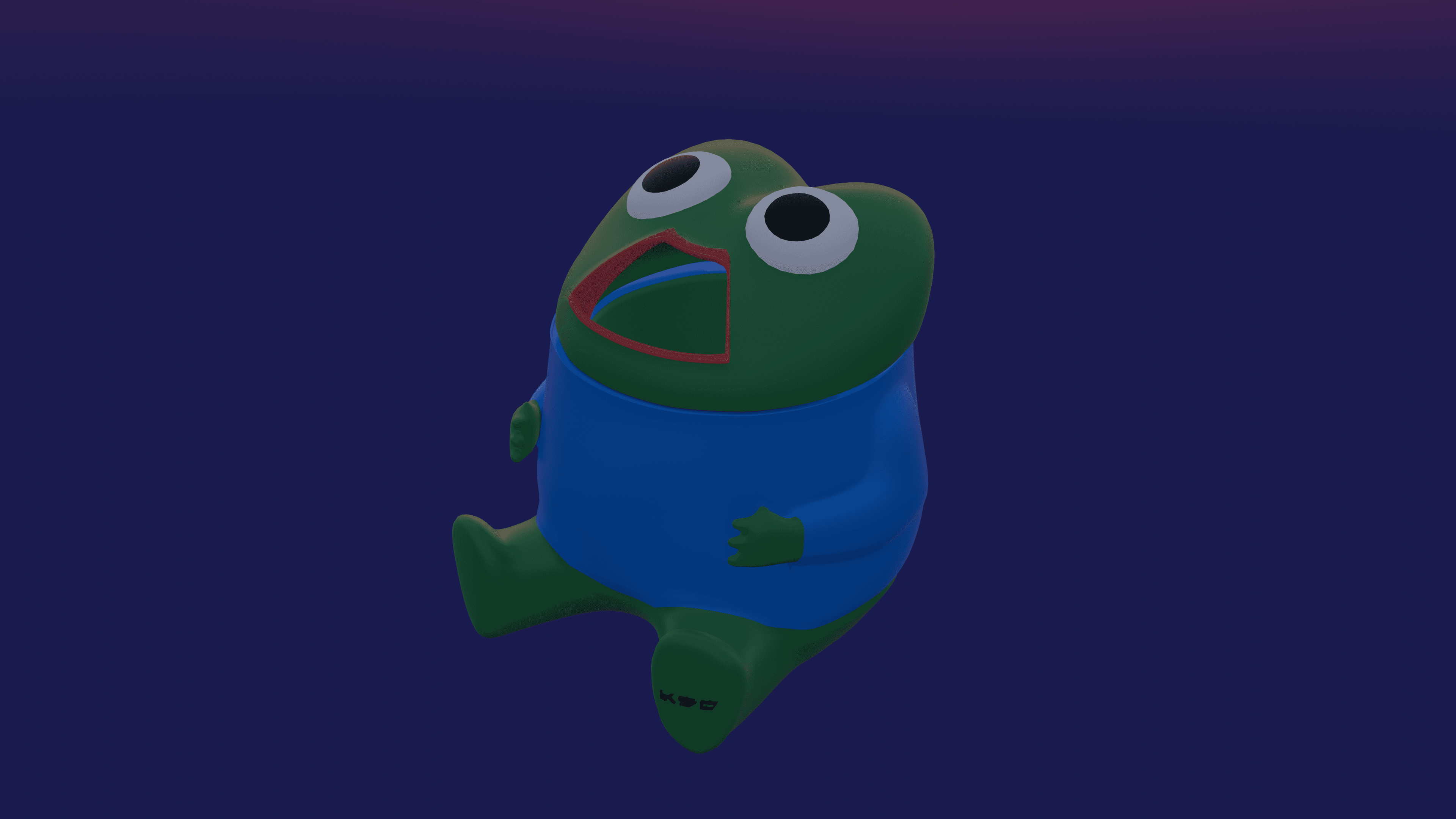 PEPE THE FROG - TRASH BIN 3d model