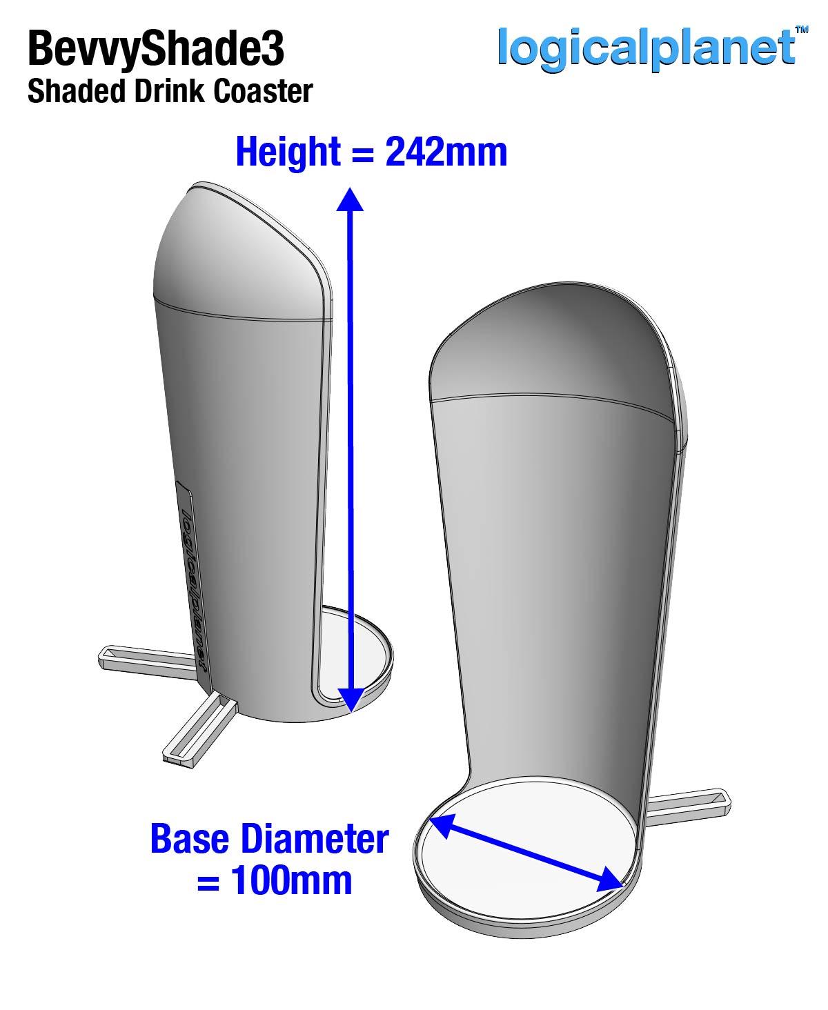BevvyShade3 - Shaded Drink Coaster 3d model