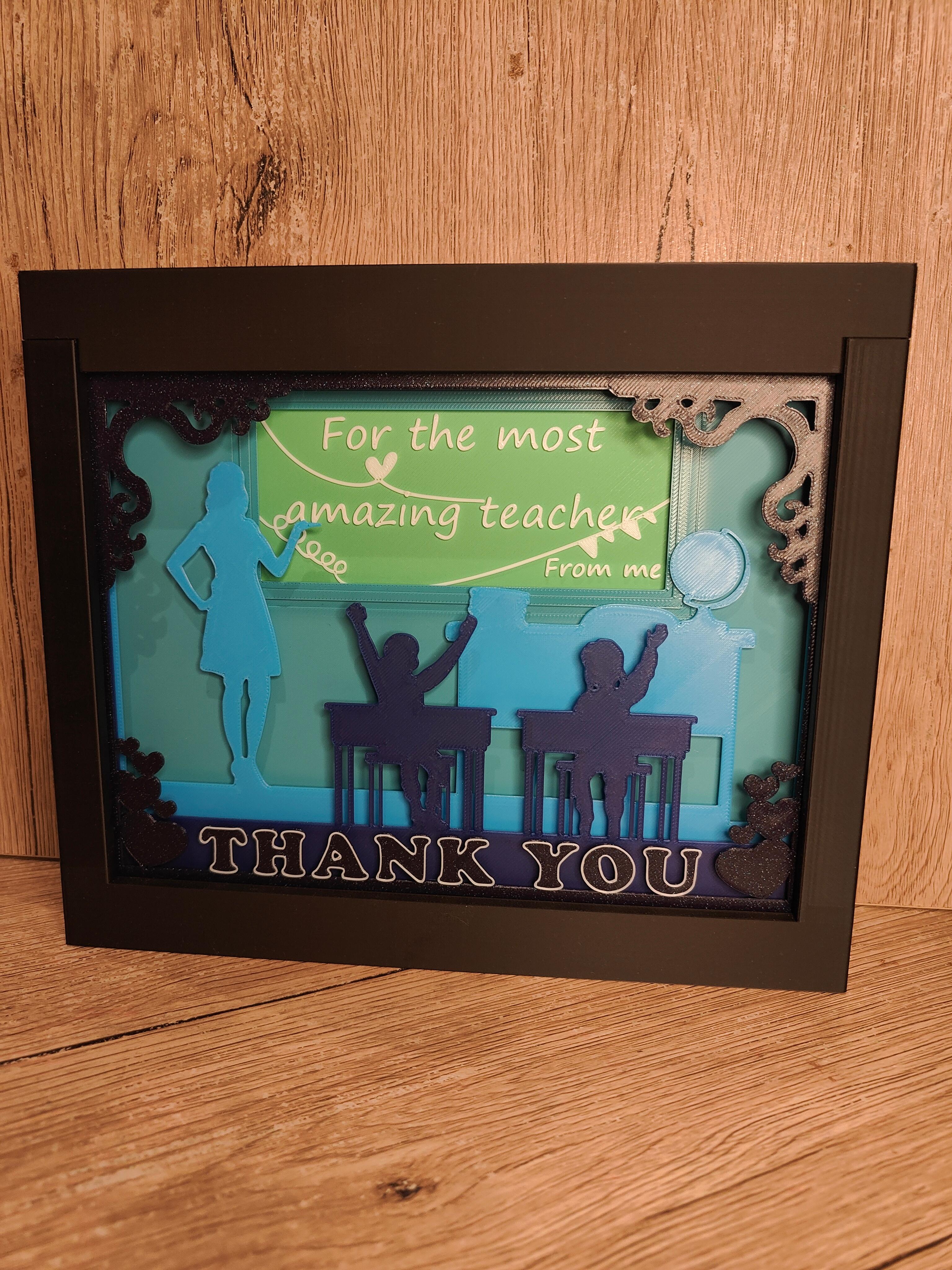 Teacher Appreciation Shadow Box 3d model