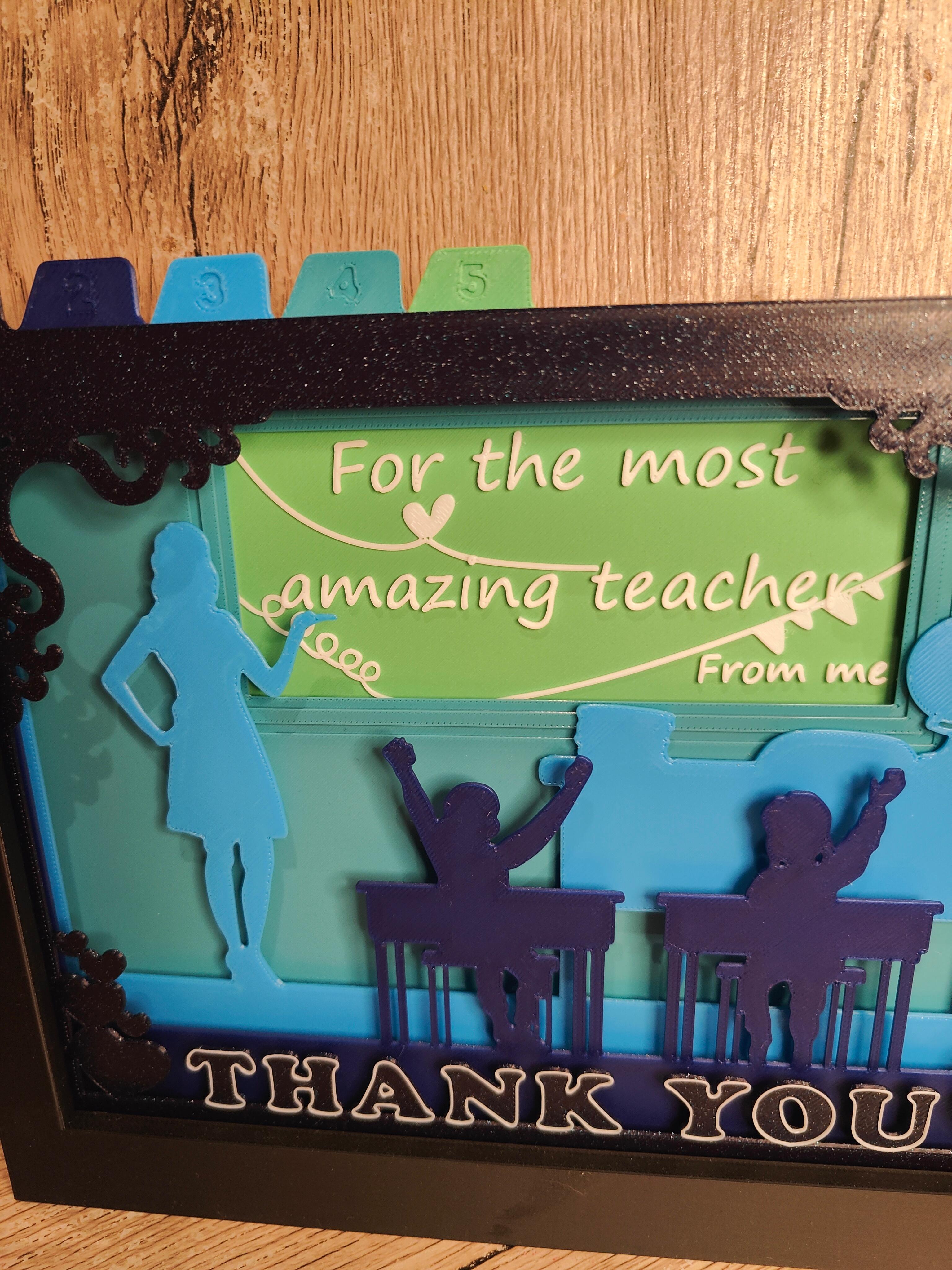 Teacher Appreciation Shadow Box 3d model