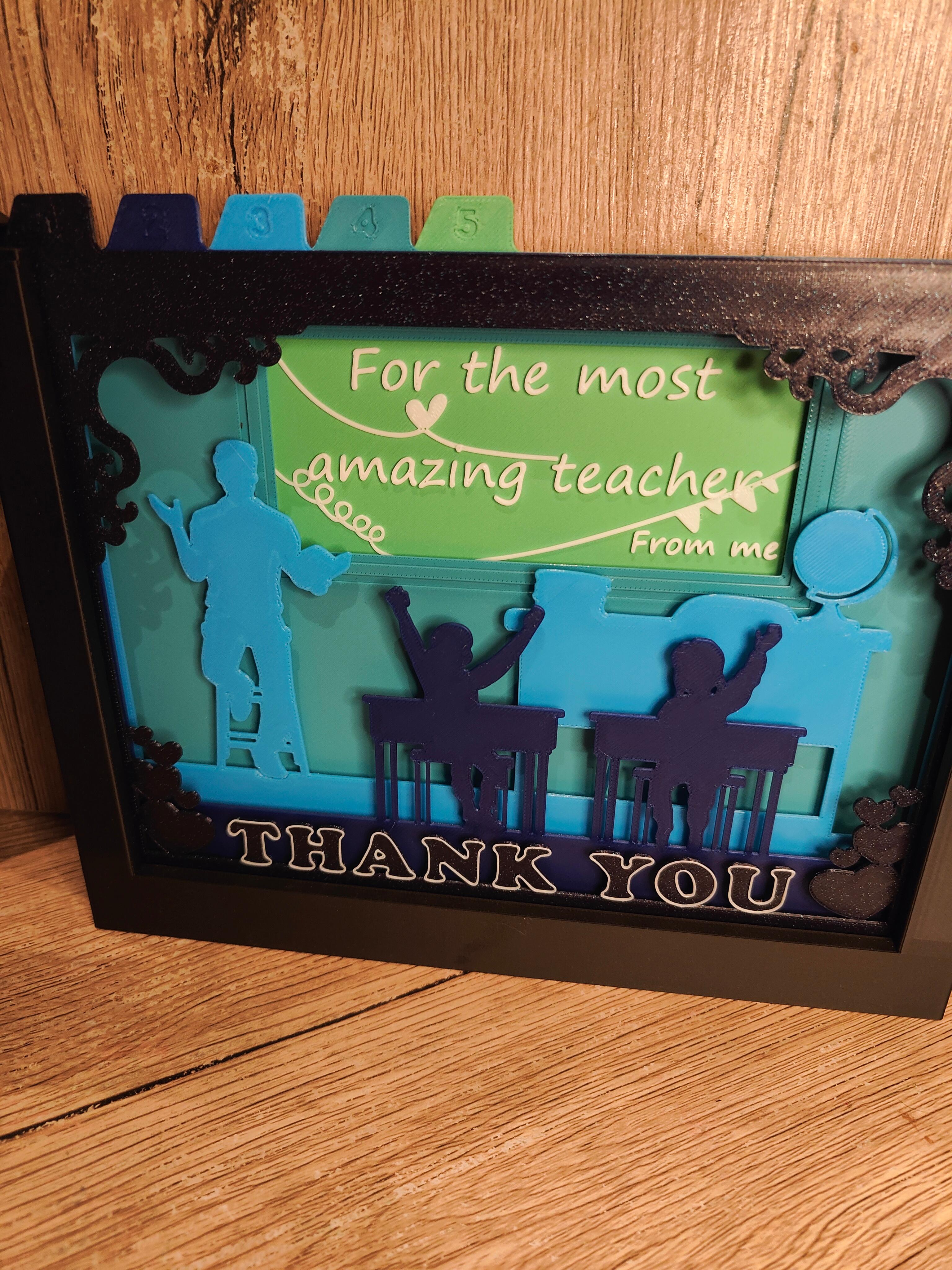 Teacher Appreciation Shadow Box 3d model