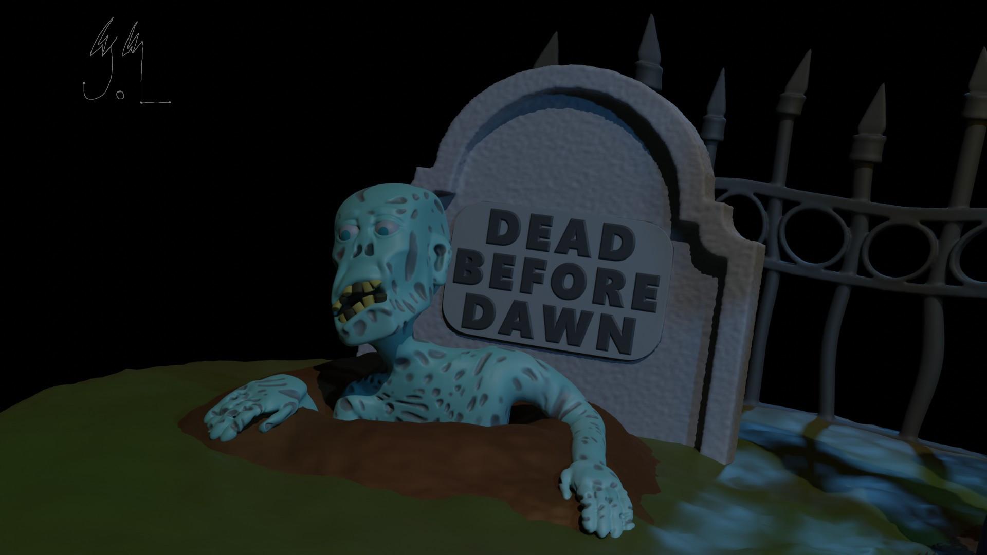 A Walk in the Graveyard Diorama 3d model