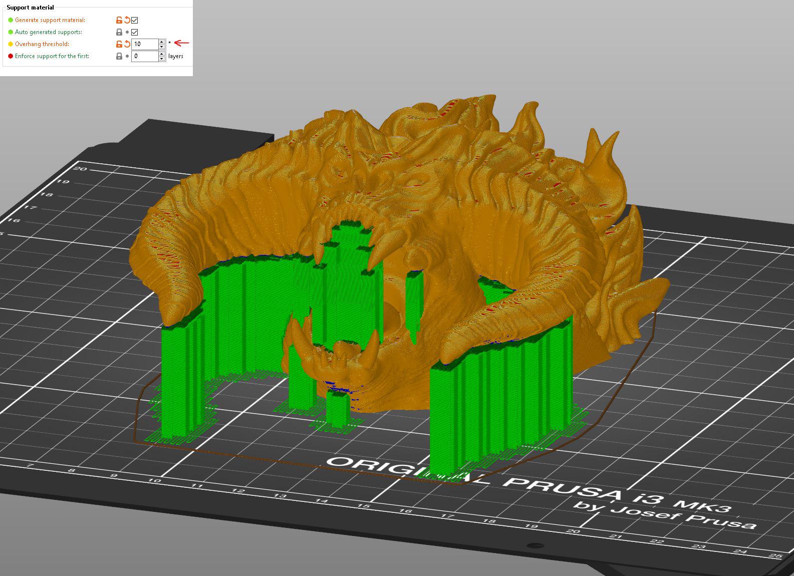 Balrog Bust - Lord of the Rings (Pre-Supported) 3d model