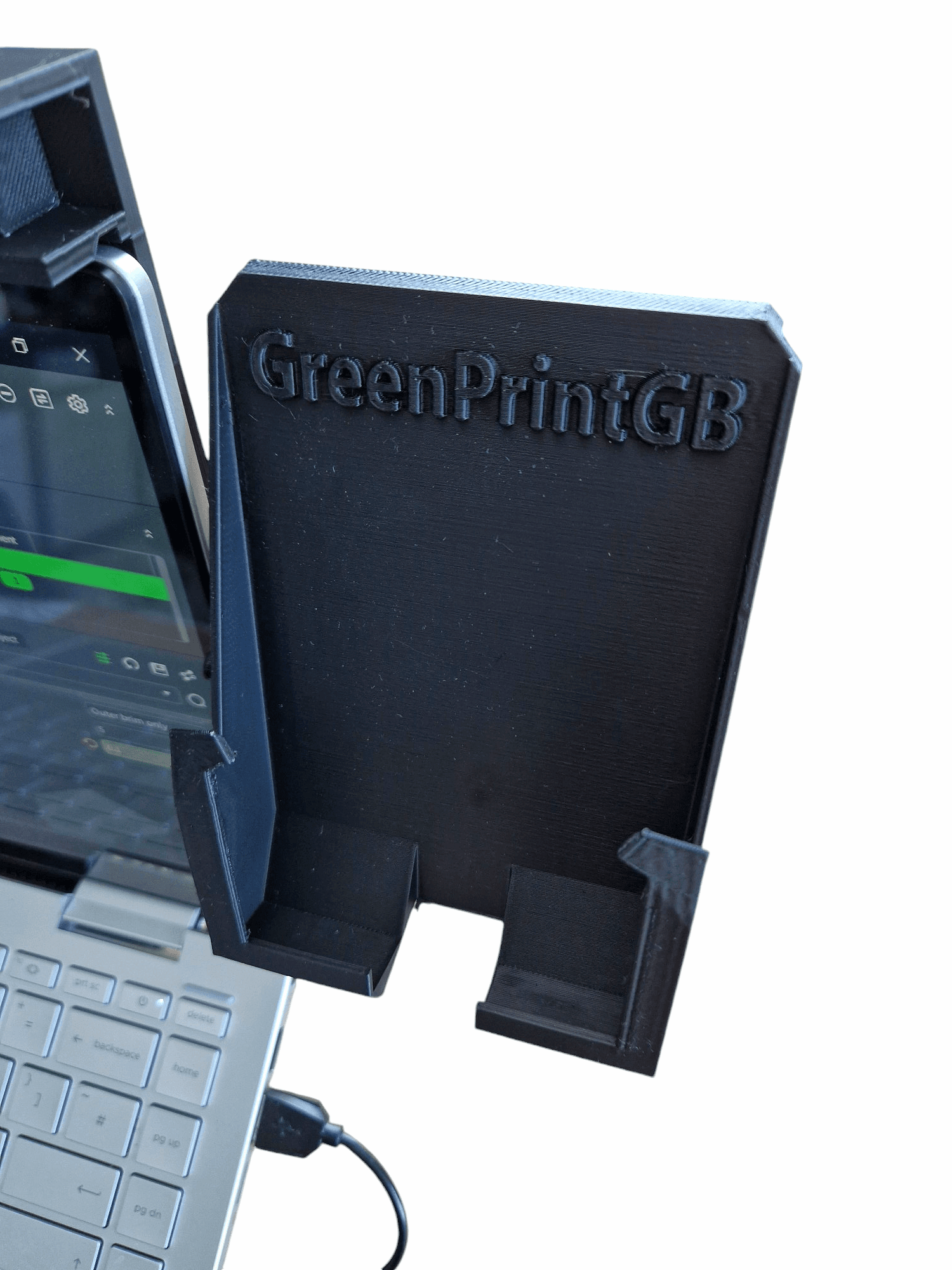 Laptop phone holder/shelf (no supports).stl 3d model