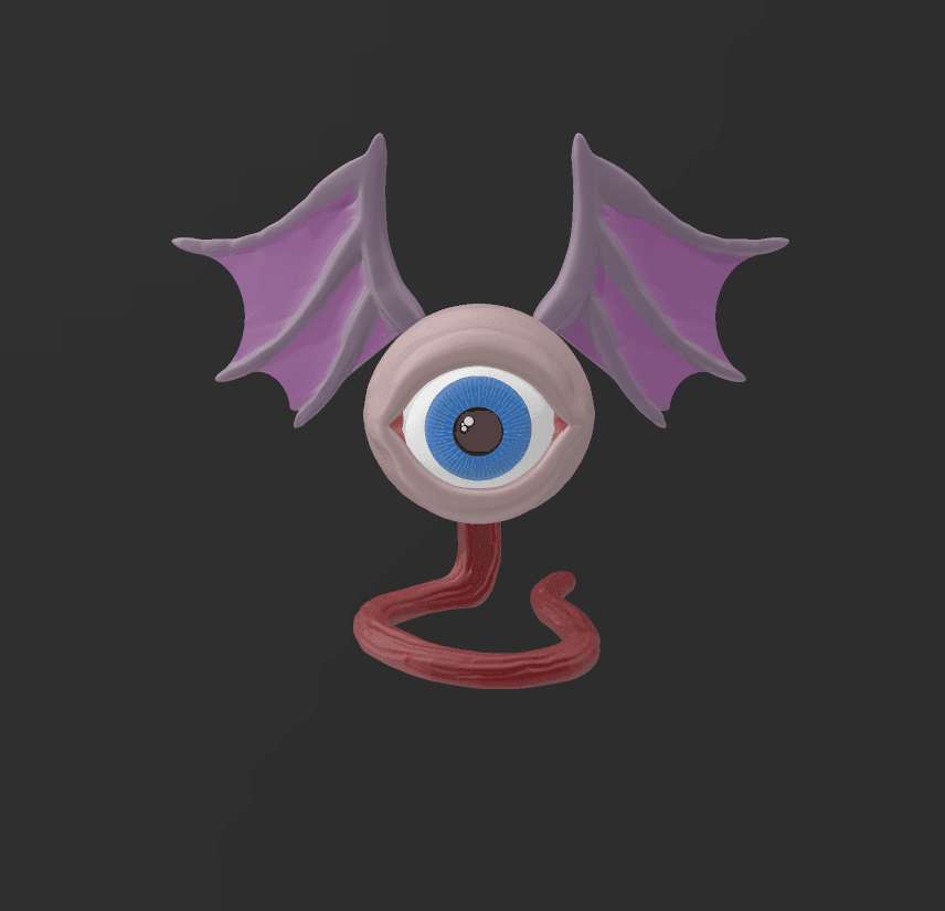 eye with wings 3d model