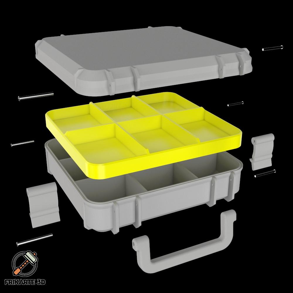 Modular ToolBox Six-Slot Organizer Horizontal 3d model