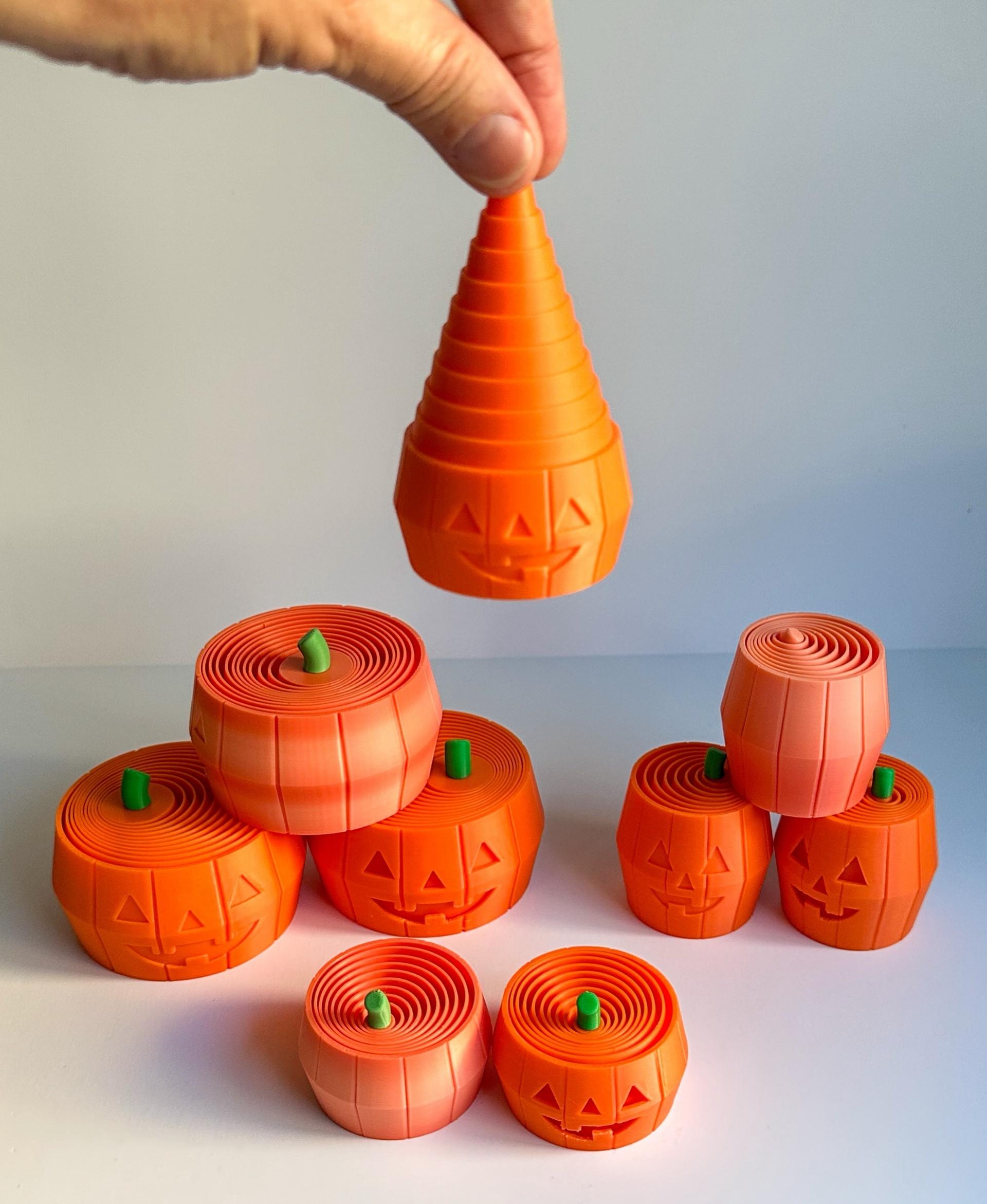 Pumpkin & Jack O'Latern Layered Fidget (3 Styles in 3 Sizes = 9 total) 3d model