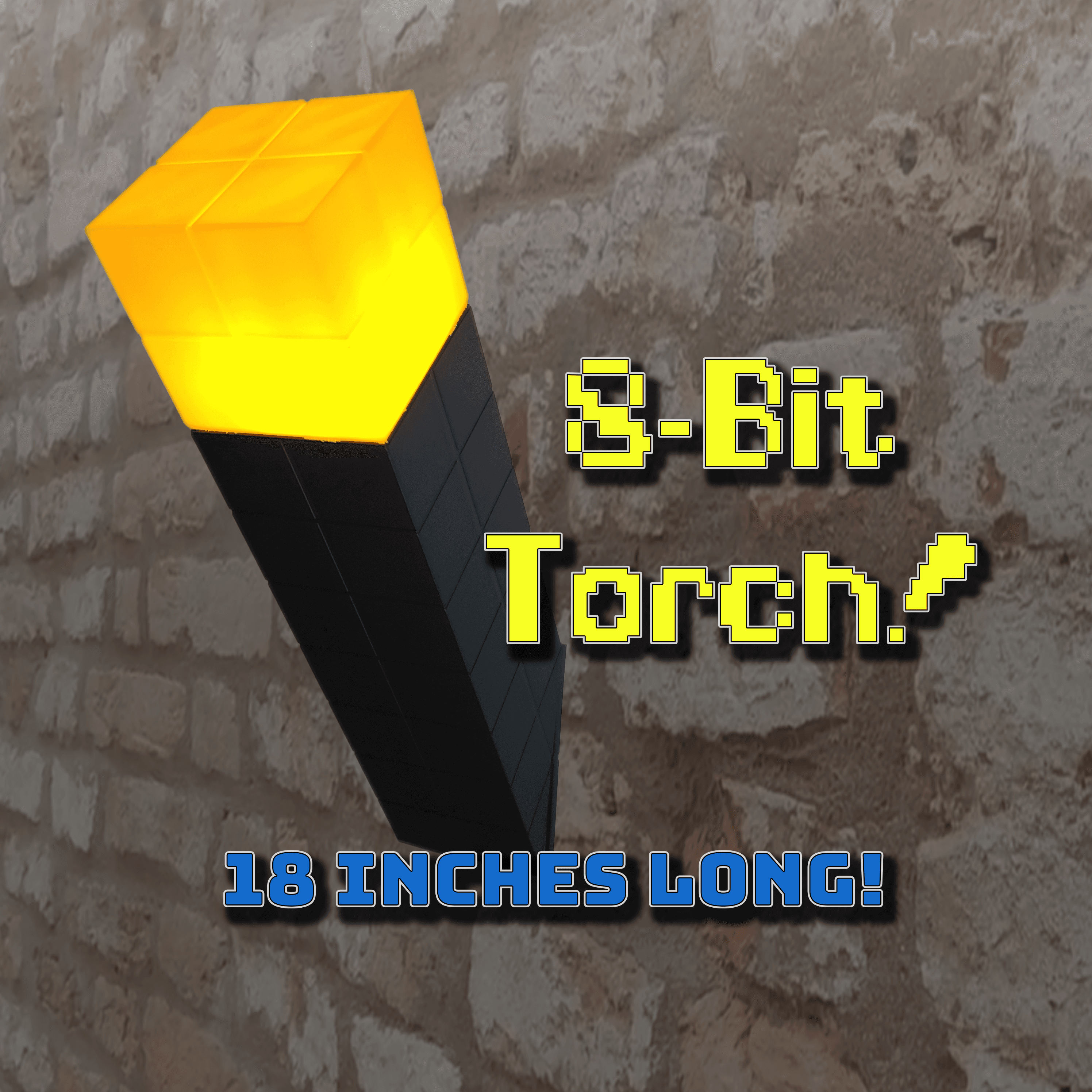 8 Bit Torch - Video Game Inspired Wall Sconce 3d model