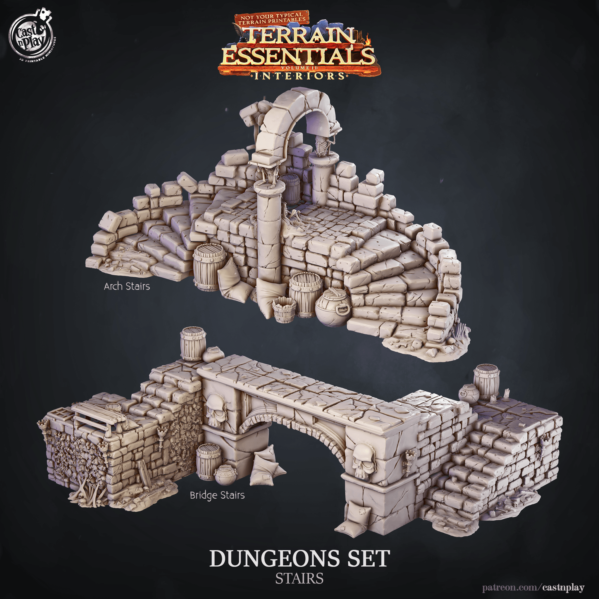 Dungeons Set (Pre-Supported) 3d model