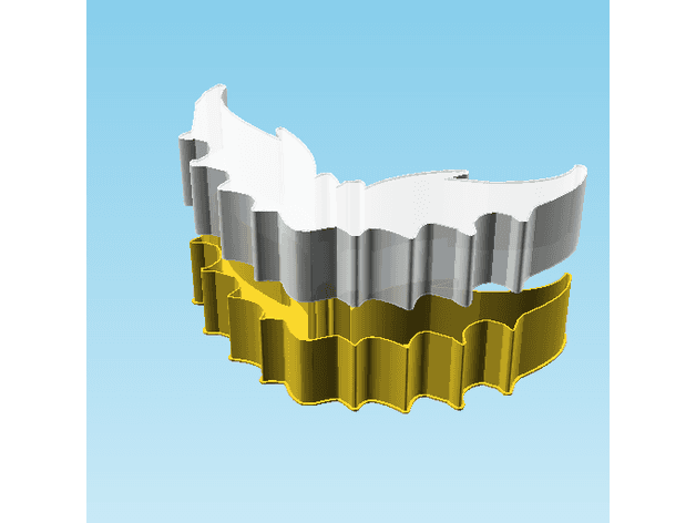 Bat 0043, nestable box (v2) 3d model