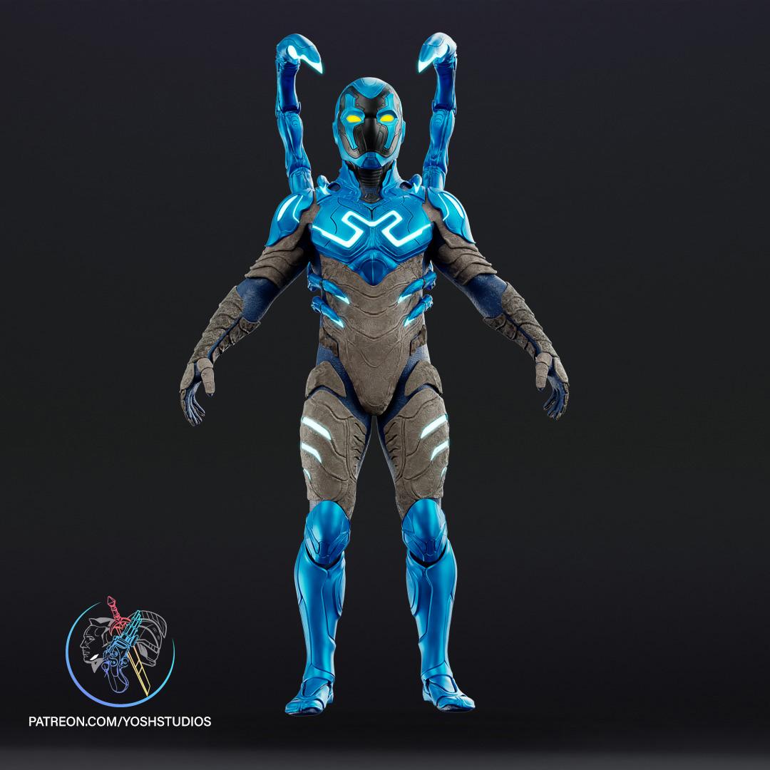 Blue Beetle Costume 3D Print File STL 3d model