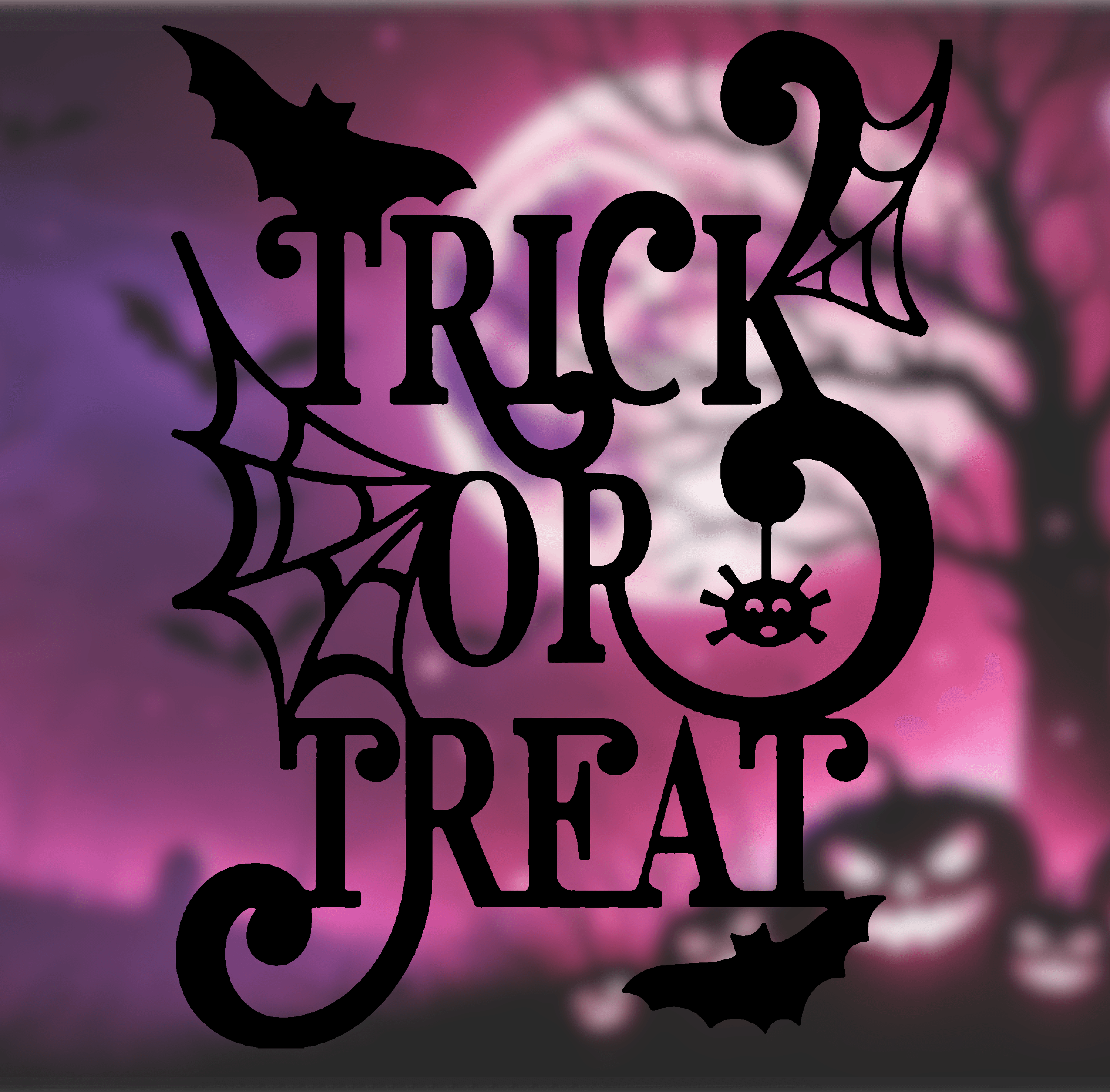 Trick or Treat Halloween Sign - 2D Wall Art 3d model