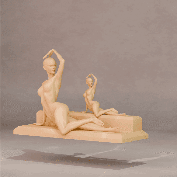 Sexy Lady Statue (Updated) 3d model