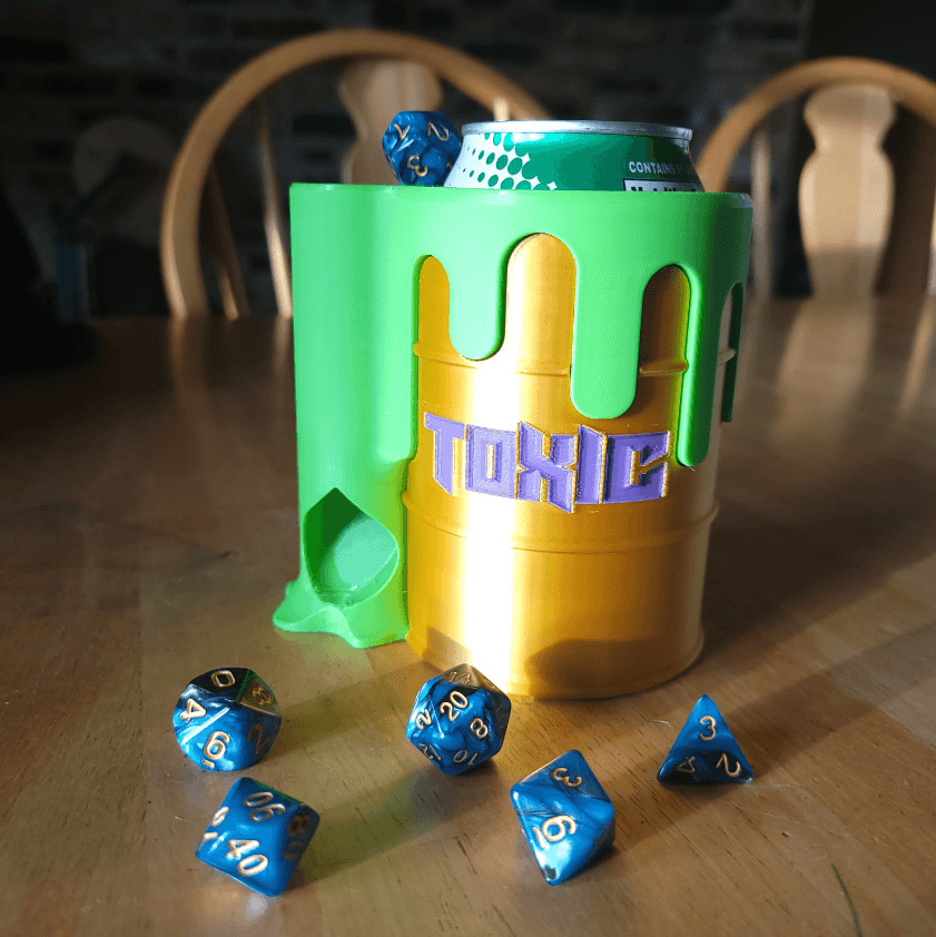 Dice Tower Toxic Sludge Barrel 3d model