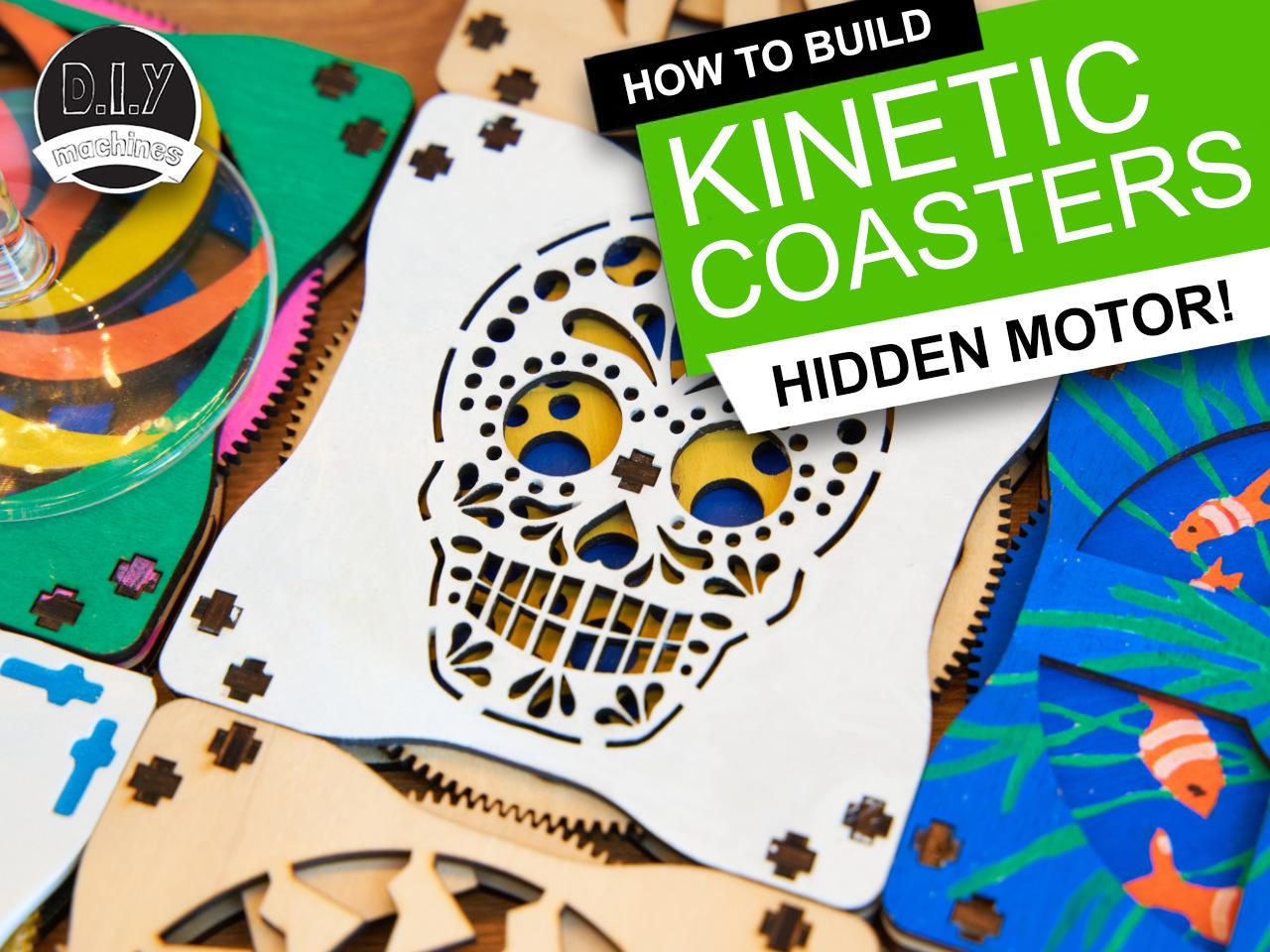 KINETIC COASTERS with a TWIST! Laser or 3D Print some DIY Magic 3d model