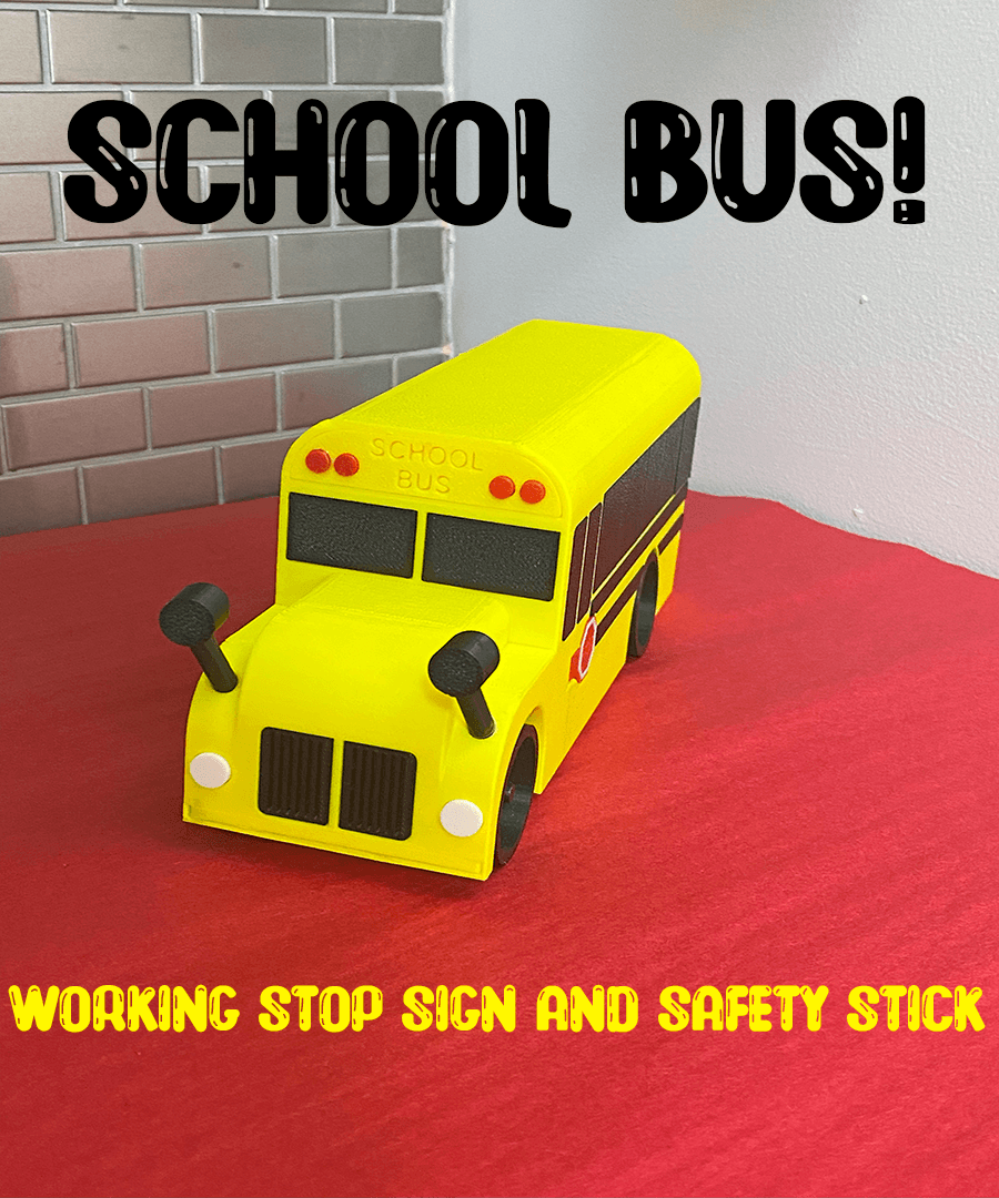 Fully Working School Bus **No AMS** 3d model